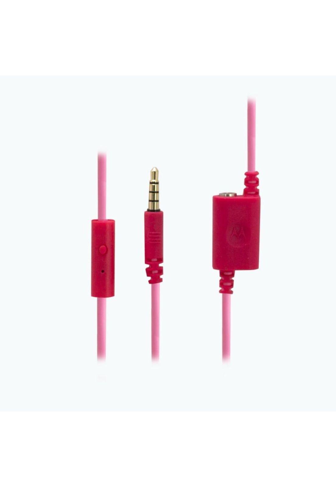 Audifono Motorola Jr 200 Con Cable Manos Libres Rosado-3
