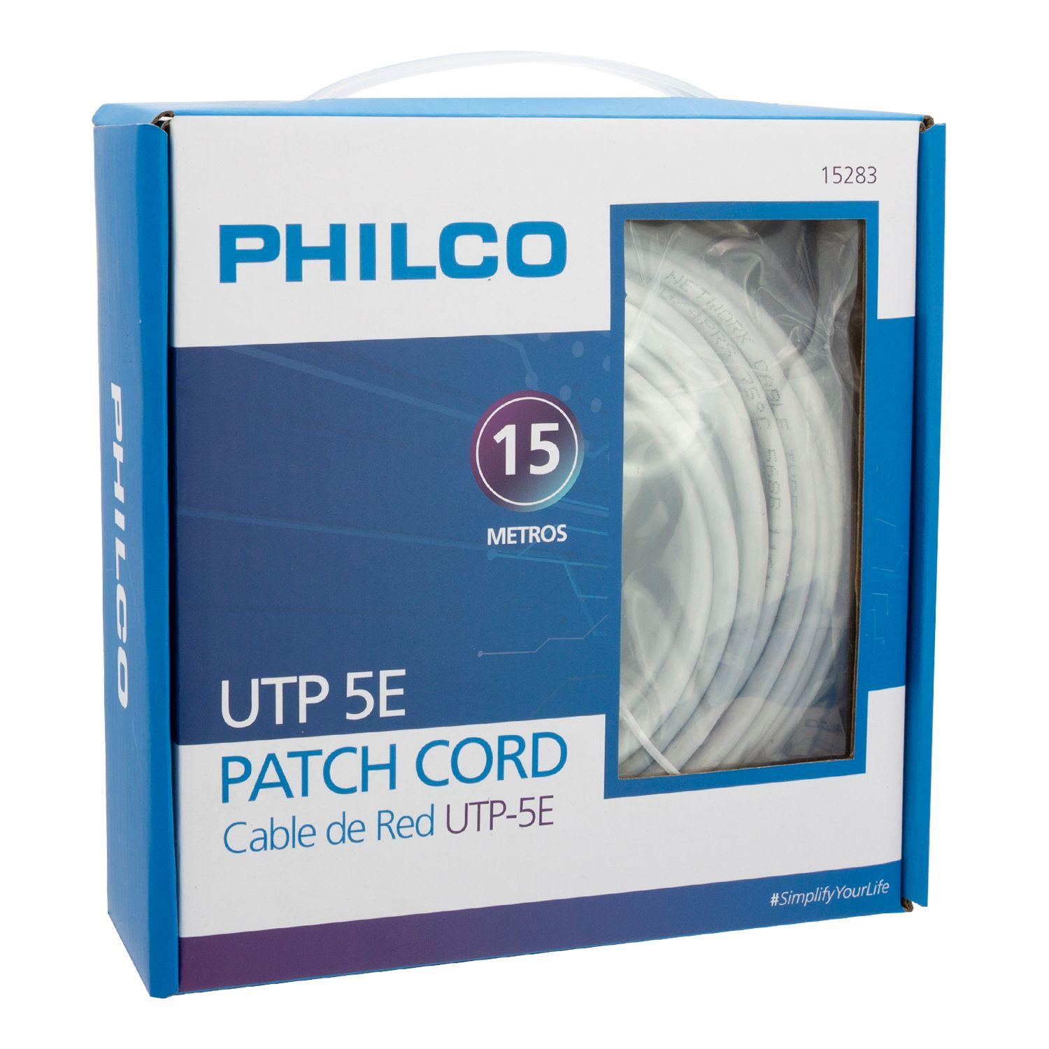 CABLE DE RED UTP-5E 15 METROS PHILCO Open box-0