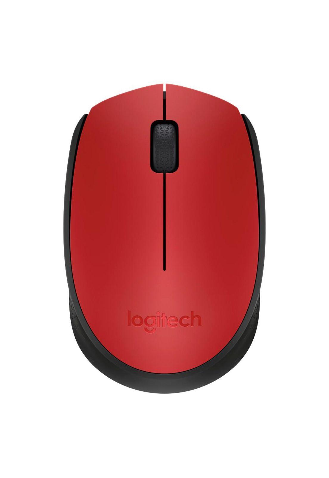 Mouse Inalámbrico Logitech M170 Rojo Y Negro-2