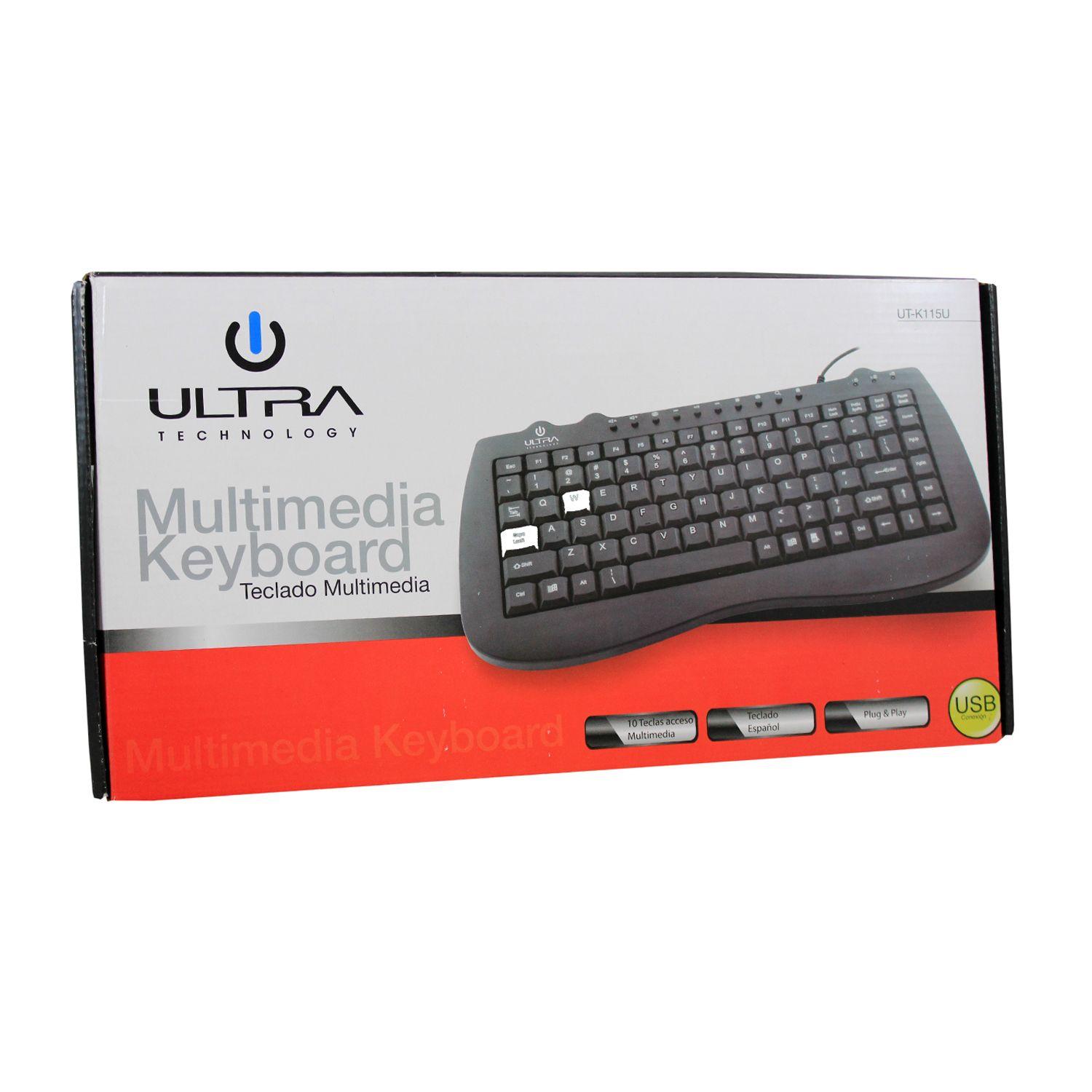 TECLADO MULTIMEDIA USB ULTRA Open box-3