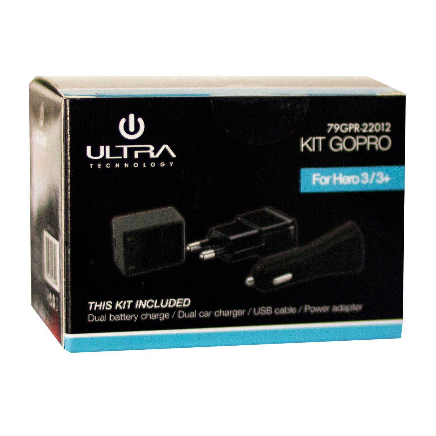 KIT CARGADOR 220 V / 12 V COMPATIBLE GO PRO-3