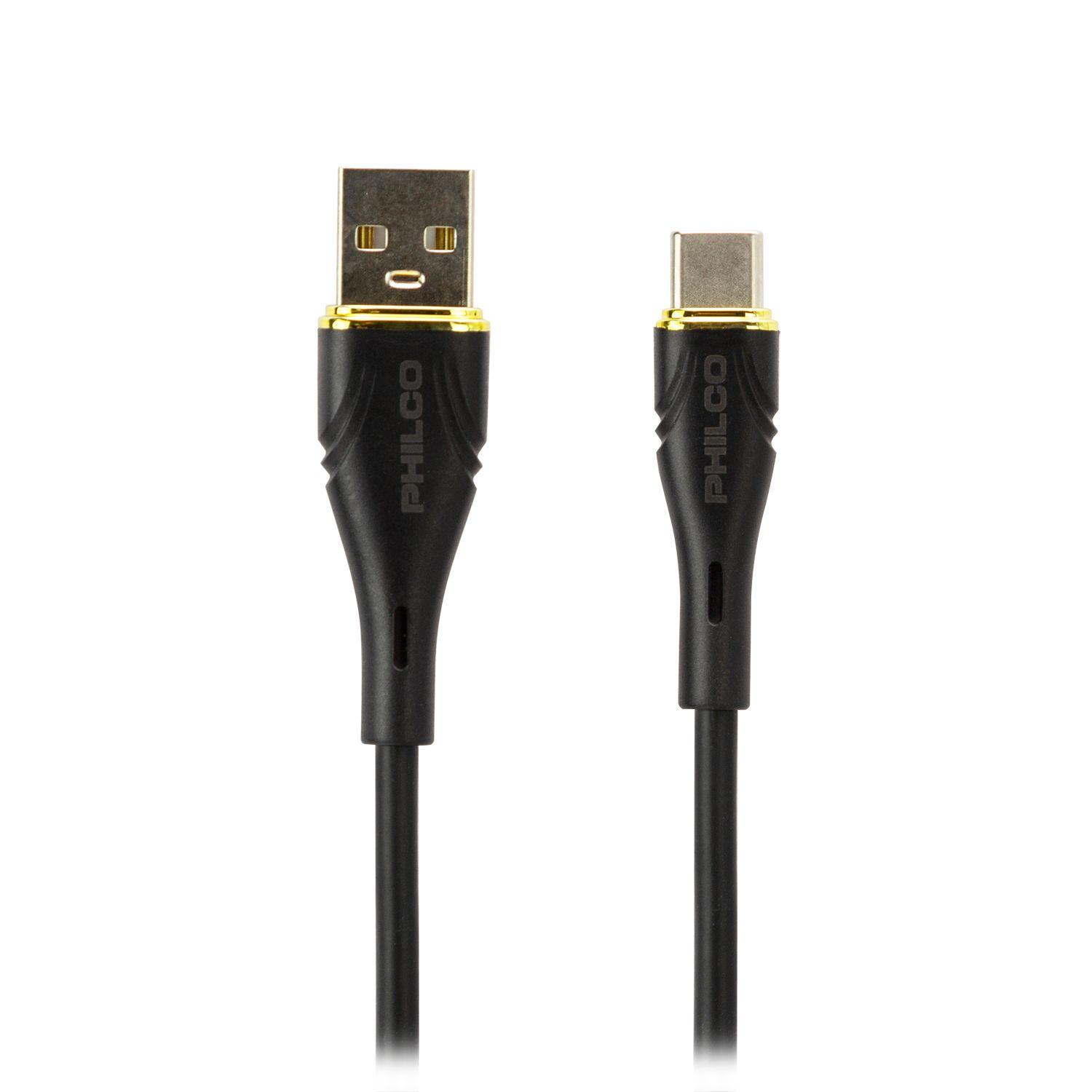 Cable Philco USB-A a USB-C 1,2 m Negro-4