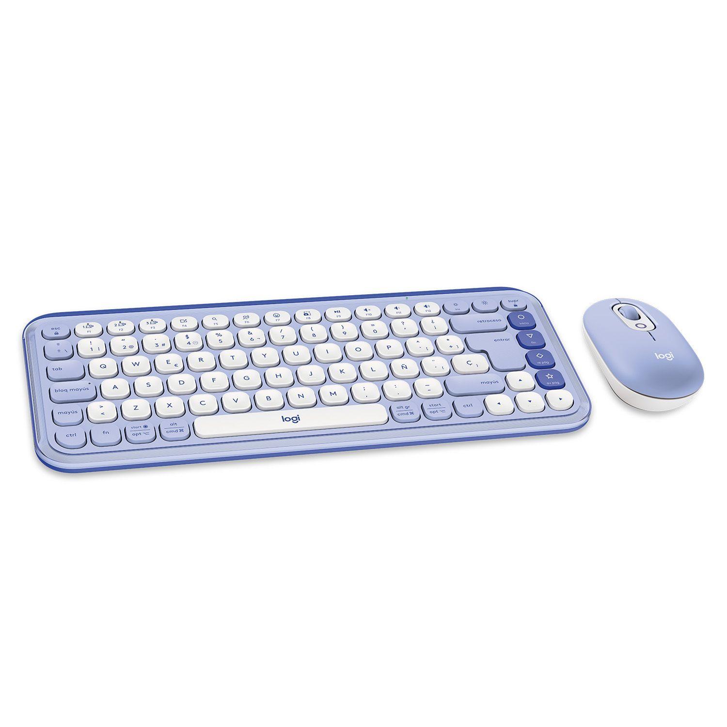 Kit Teclado Y Mouse Logitech Pop Icon, Español, Lila-0