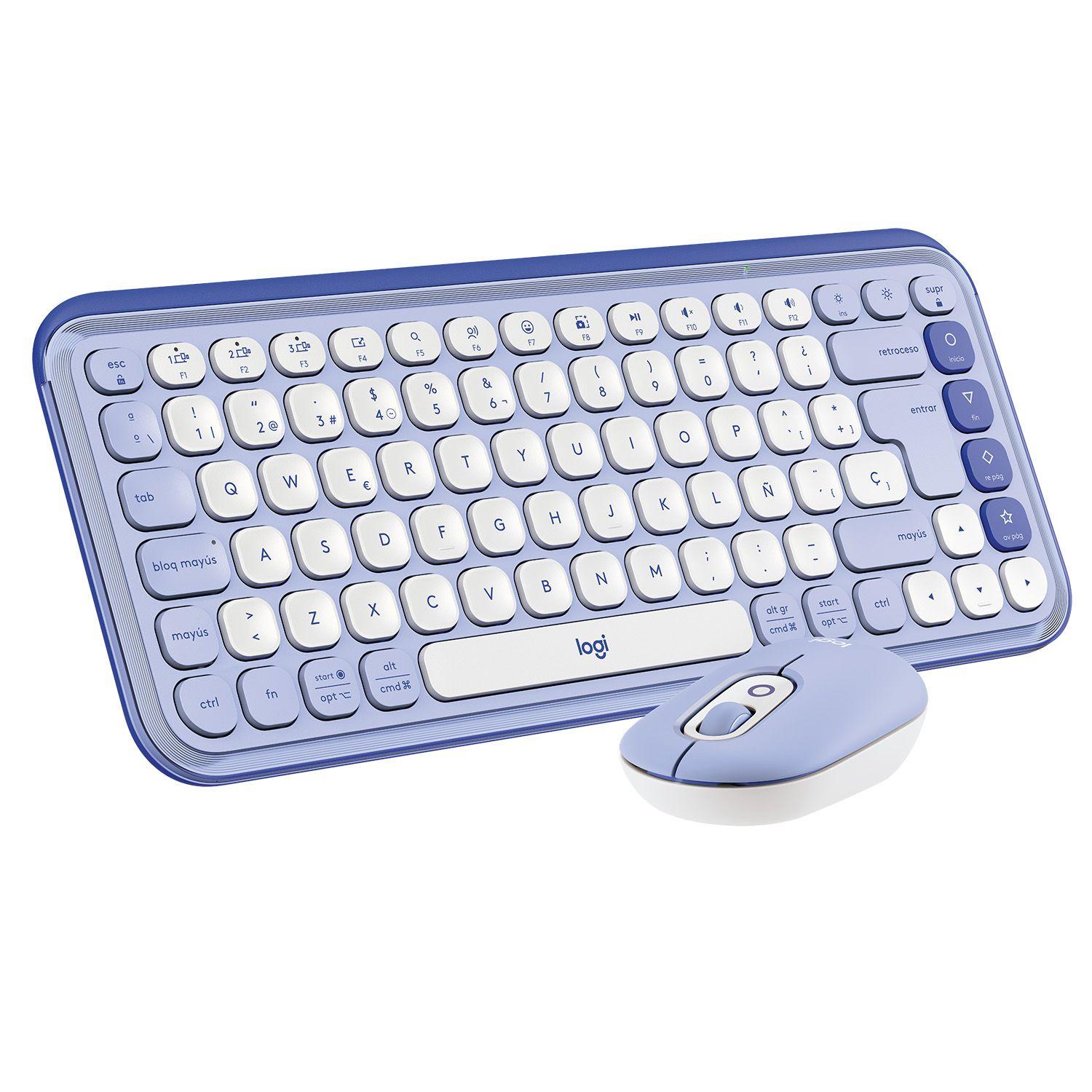 Kit Teclado Y Mouse Logitech Pop Icon, Español, Lila-1