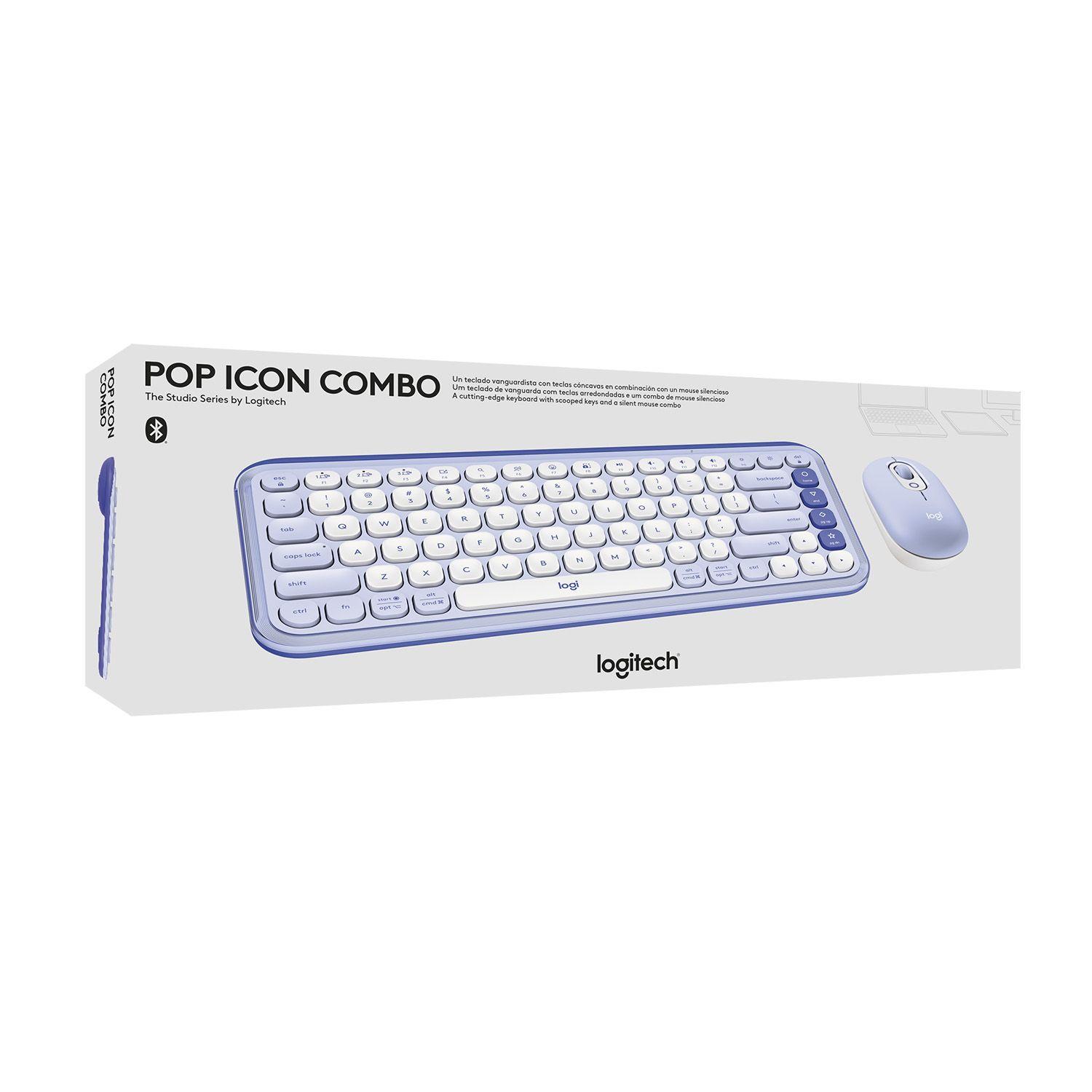Kit Teclado Y Mouse Logitech Pop Icon, Español, Lila-2