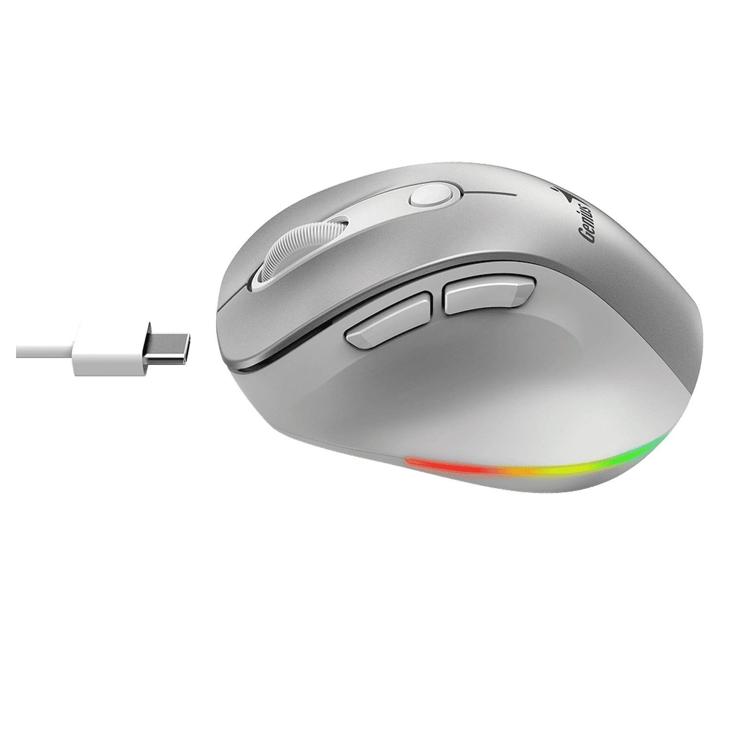 Mouse Ergonómico Inalámbrico Recargable Bluetooth-3