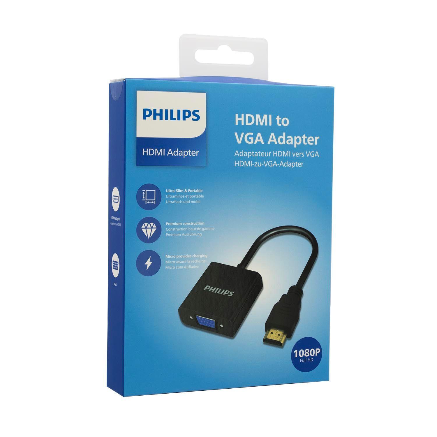 SWA3093 Adaptador HDMI a VGA Philips Open Box-0