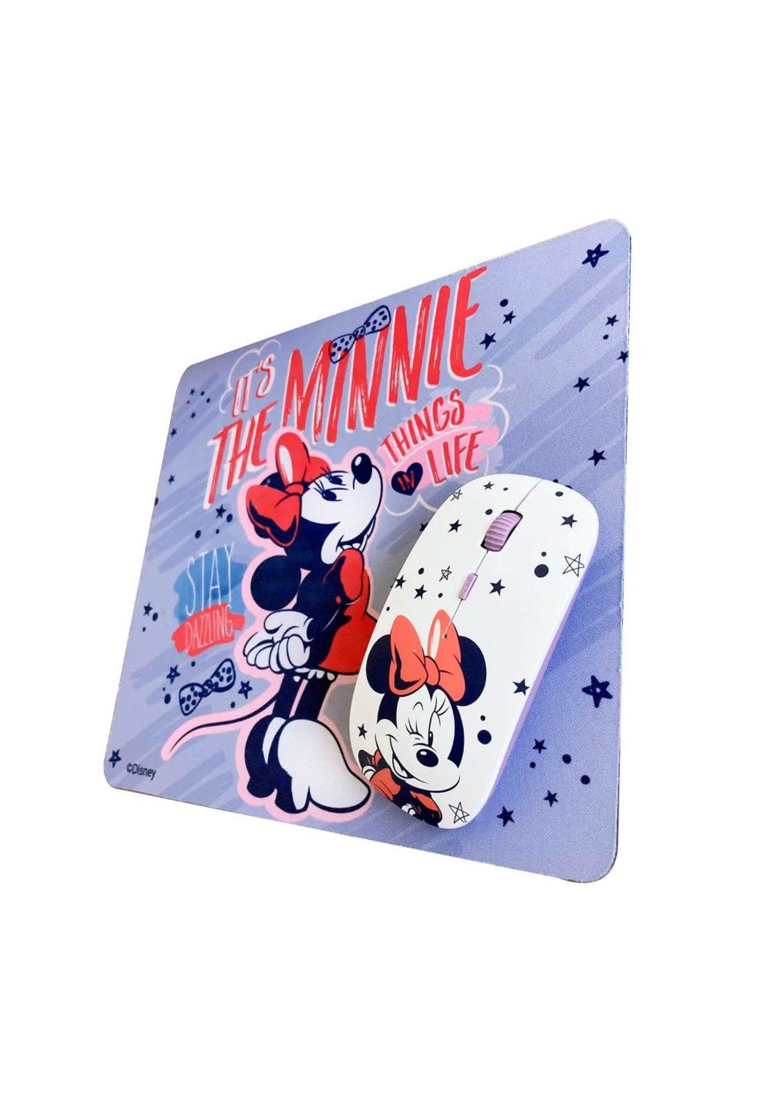 KIT MOUSE INALÁMBRICO Y MOUSE PAD MINNIE 2-2