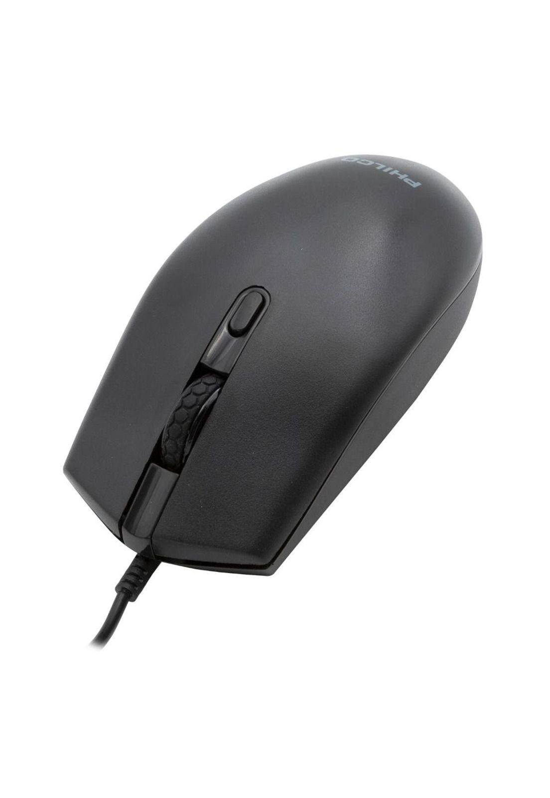 MOUSE ALÁMBRICO SPK7204 NEGRO PHILCO PRO-4
