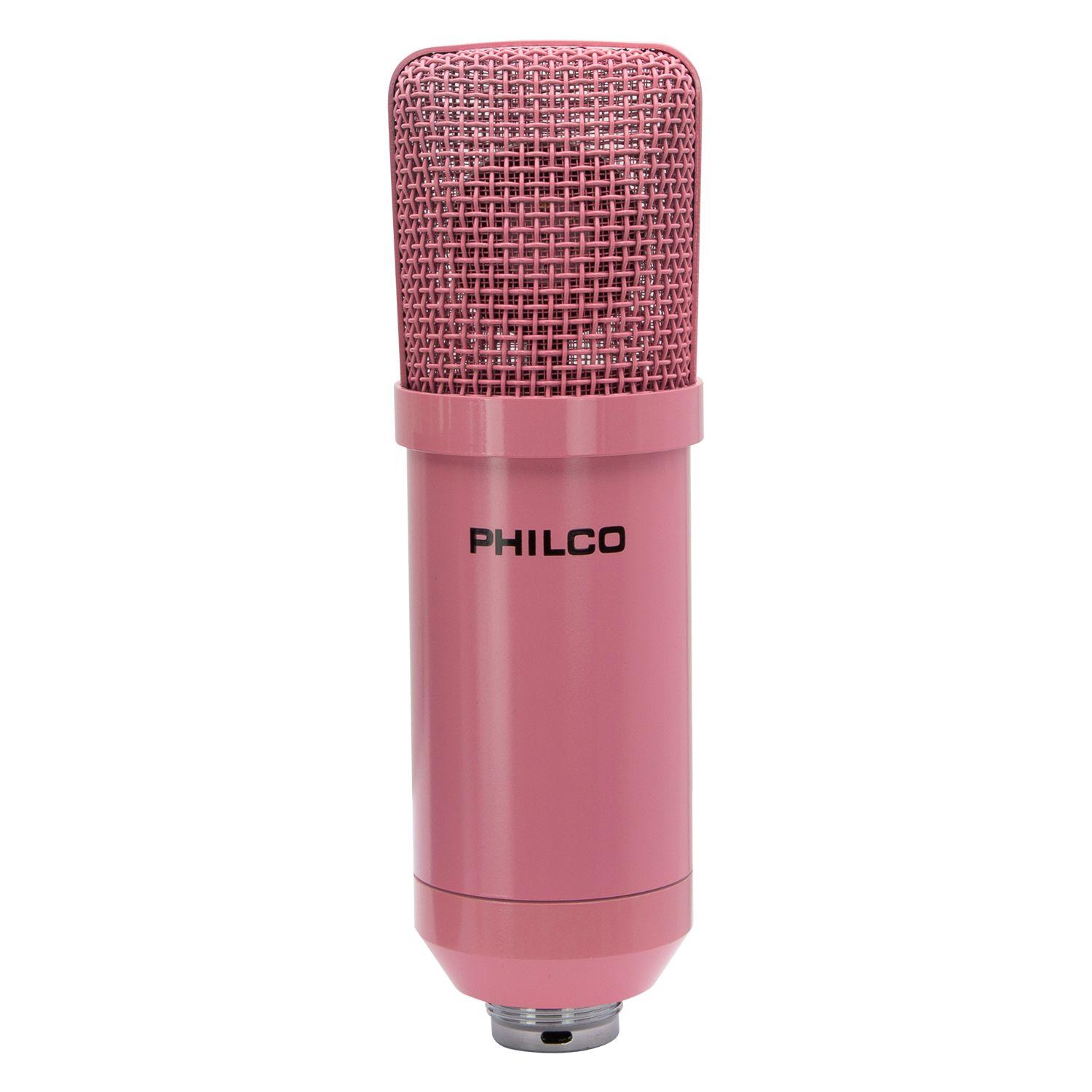 KIT STUDIO MICROPH C/SOP/POP/STAND/USB SOUND CARD ROSADO Open box-2