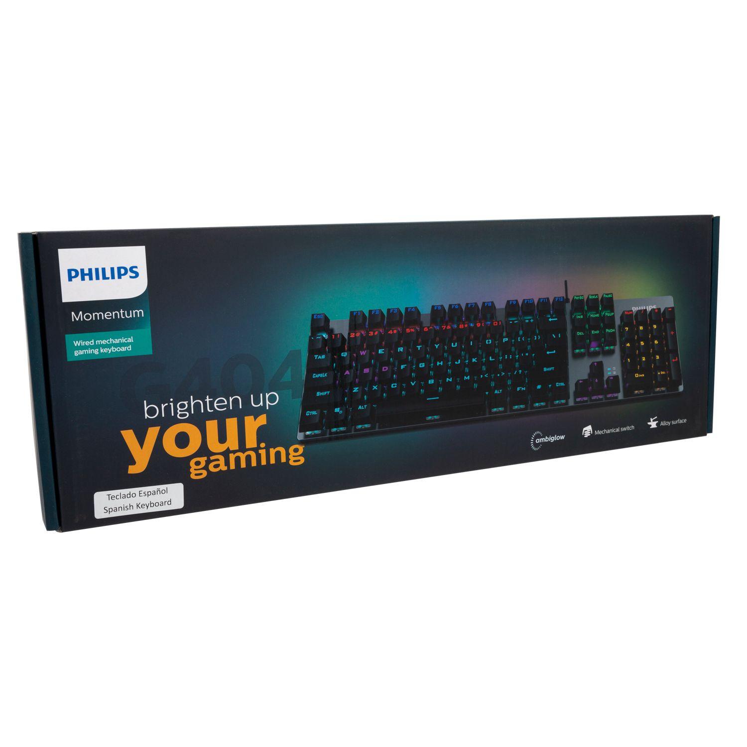 Teclado Gamer Philips Mecánico SPK8404 Open Box-0