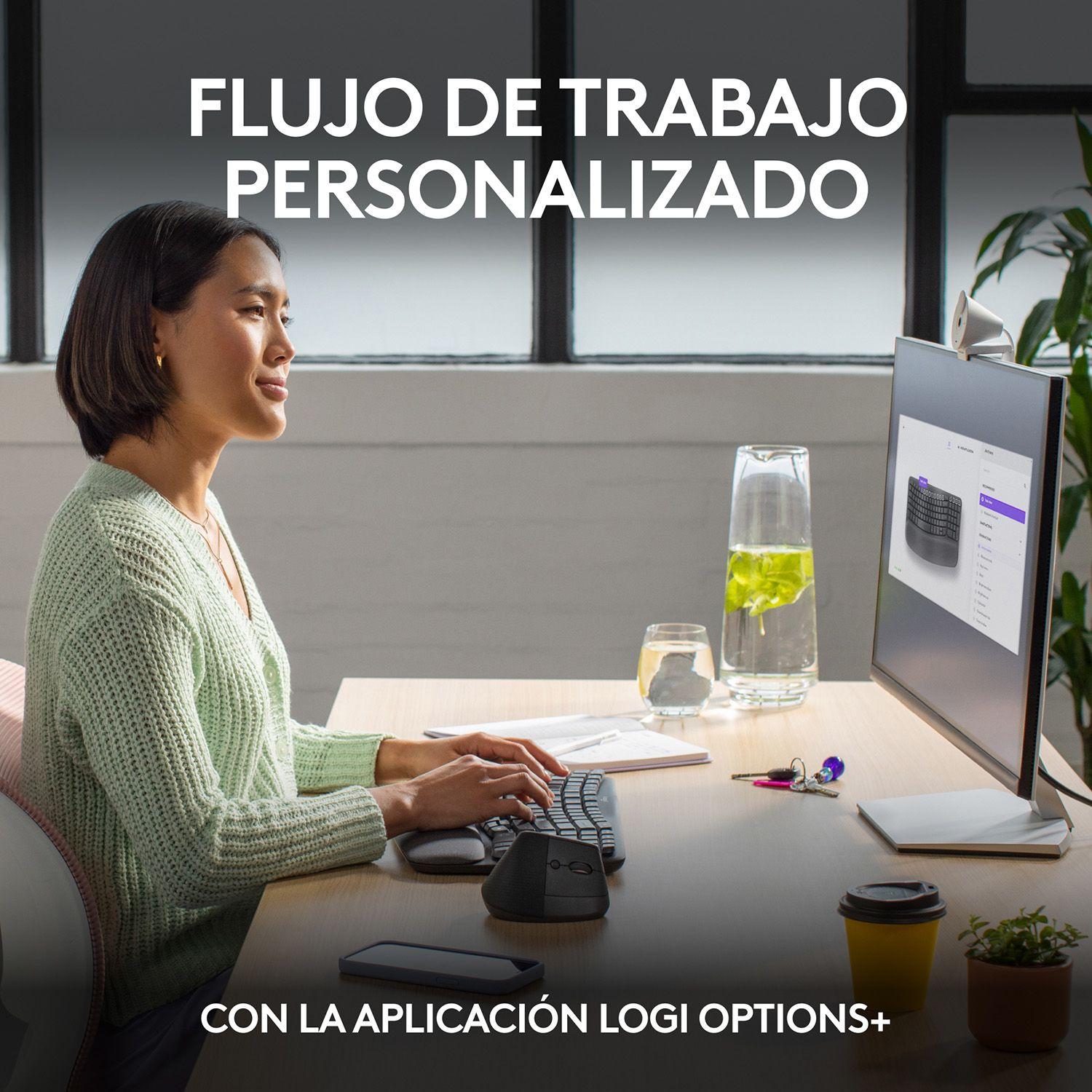 Teclado Inalámbrico Ergonómico Logitech Wave Keys Grafito Open box-6