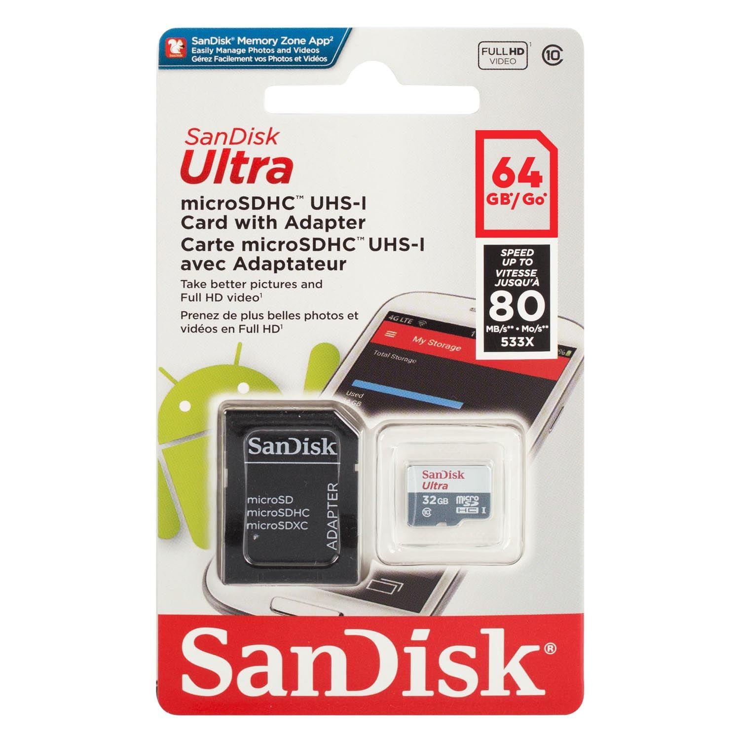 TARJETA DE MEMORIA SANDISK SDSQUNR-064G-GN3MA ULTRA CON ADAP-0