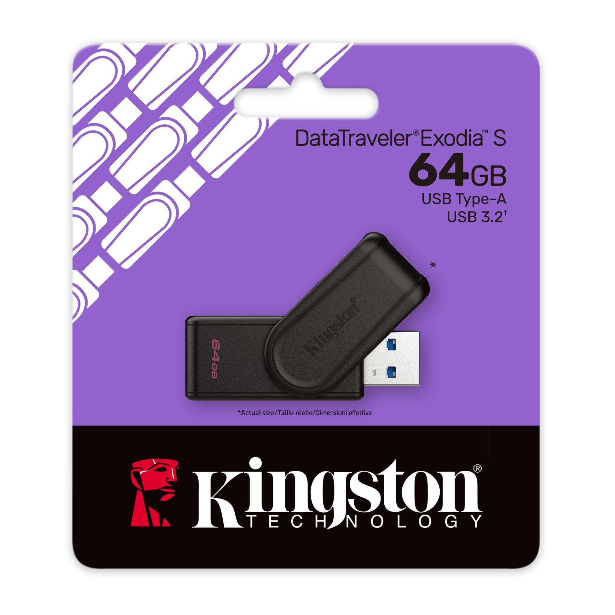 Pendrive Kingston DataTraveler 64gb Exodia S USB 3.2 Gen 1-2