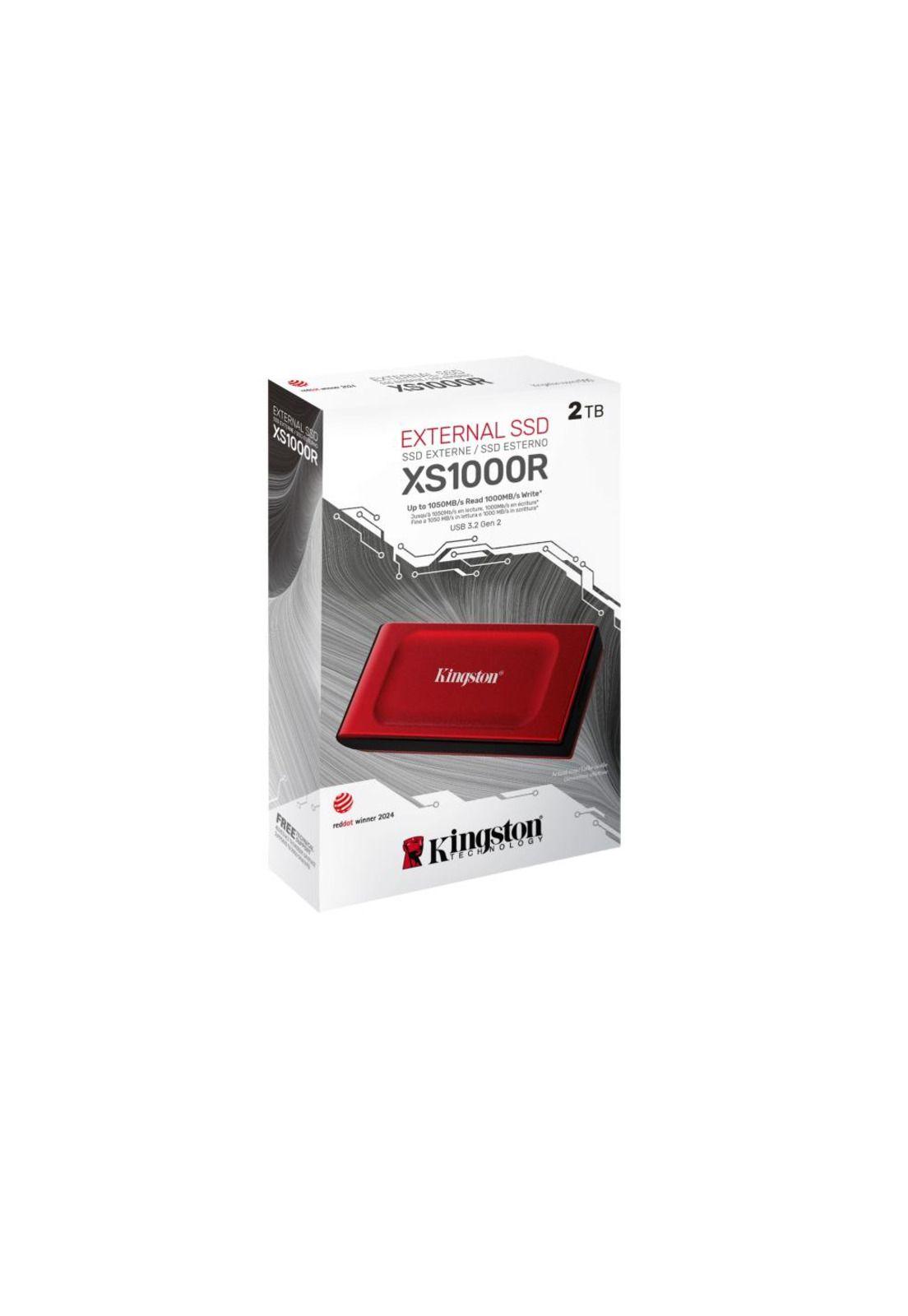 Unidad de estado sólido portátil Kingston SXS1000/2TB rojo-2