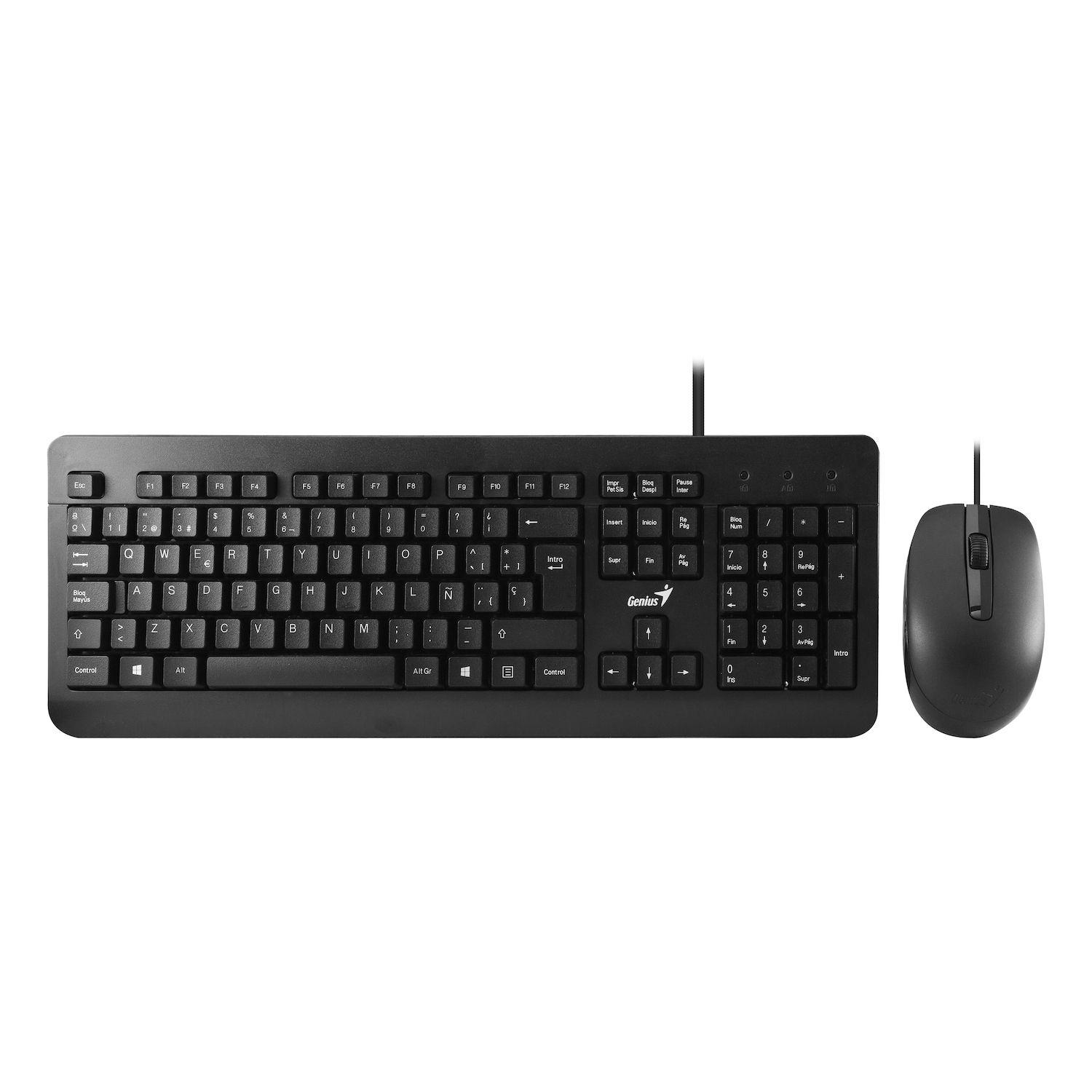 COMBO TECLADO + MOUSE ALÁMBRICO USB KM-160 Open box-1
