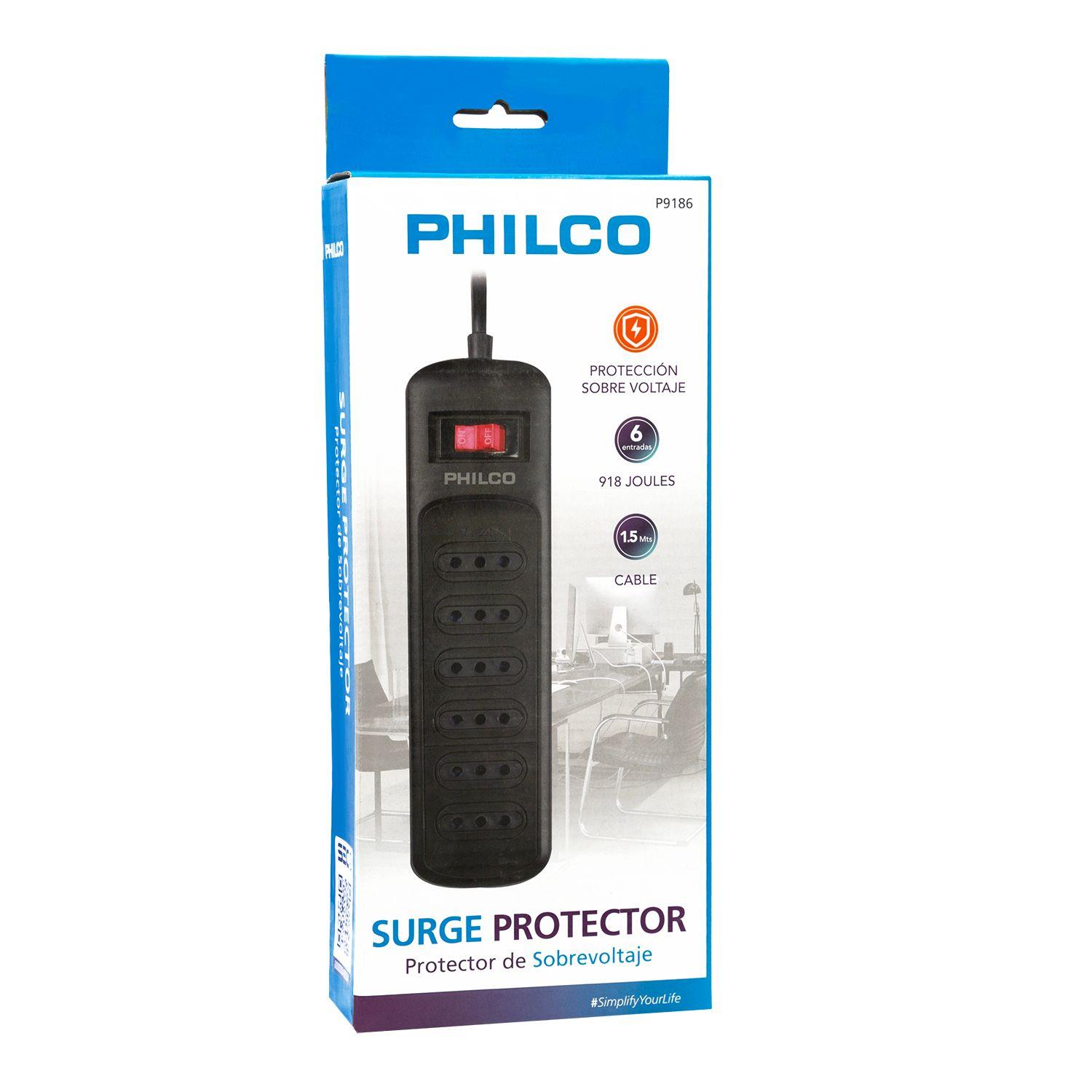 PROTECTOR DE SOBREVOLTAJE 918 JOULES PHILCO Open box-0