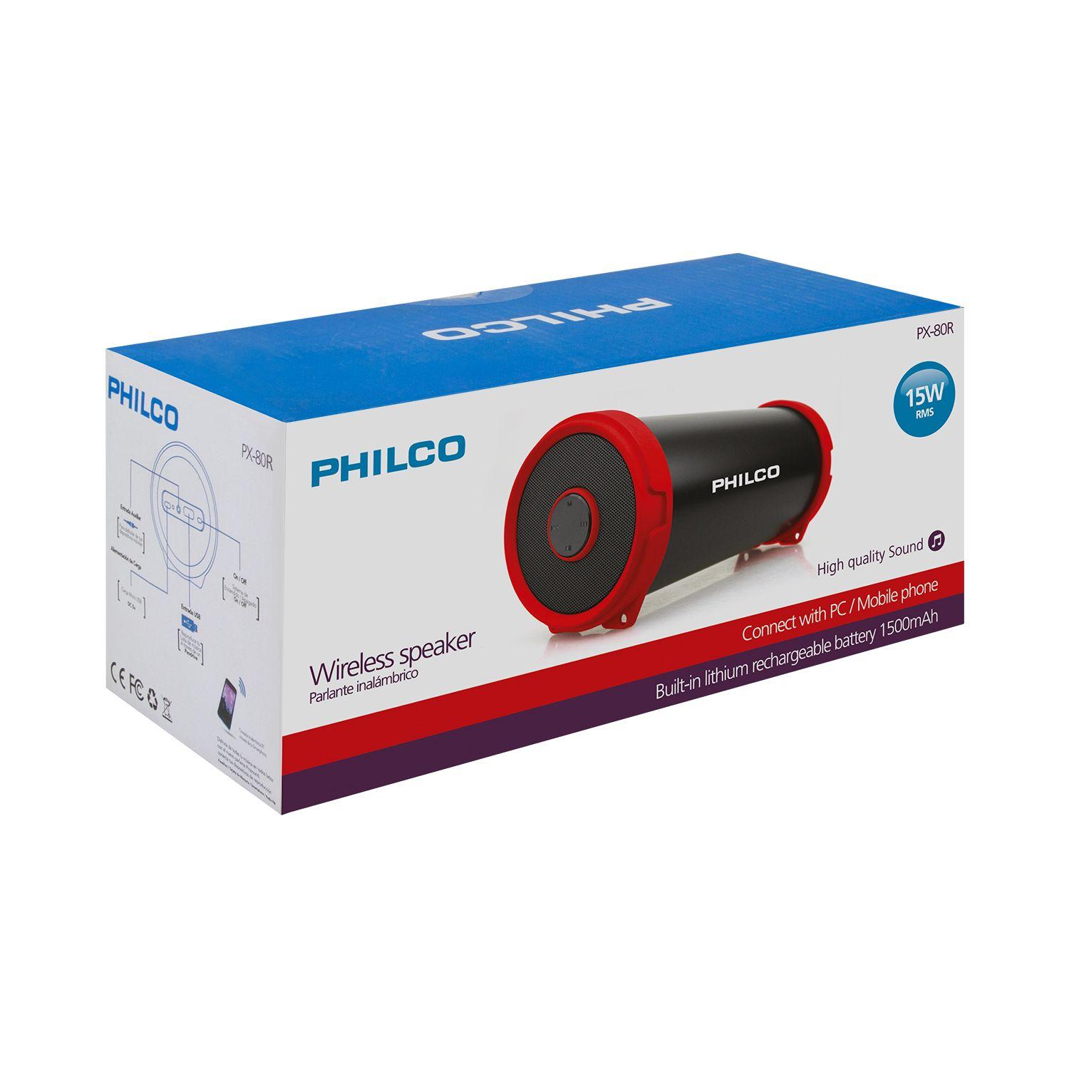 BAZOOKA PHILCO PX80 BLUETOOTH RED-0