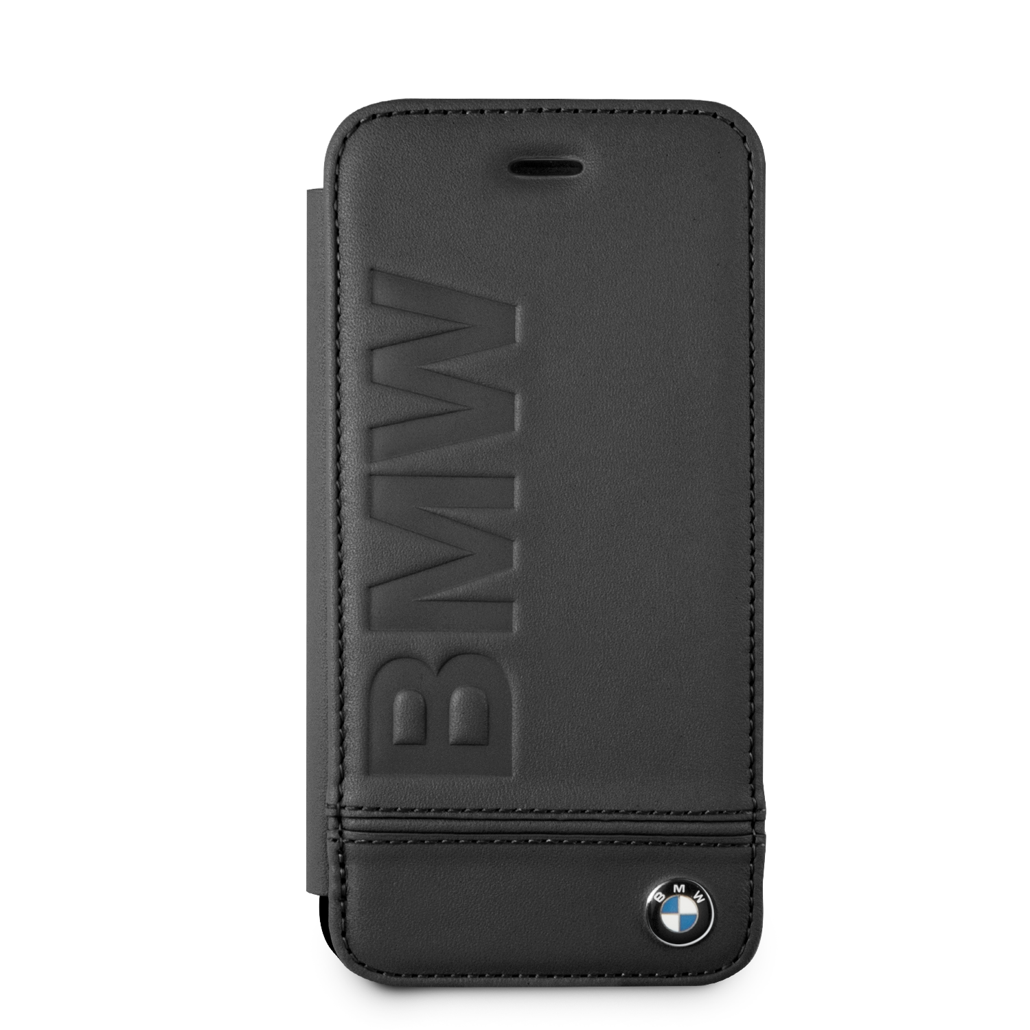CARCASA BOOK BMW P/IPHONE 7/8 CUERO PU NEGRO BMFLBKI8LLSB-4