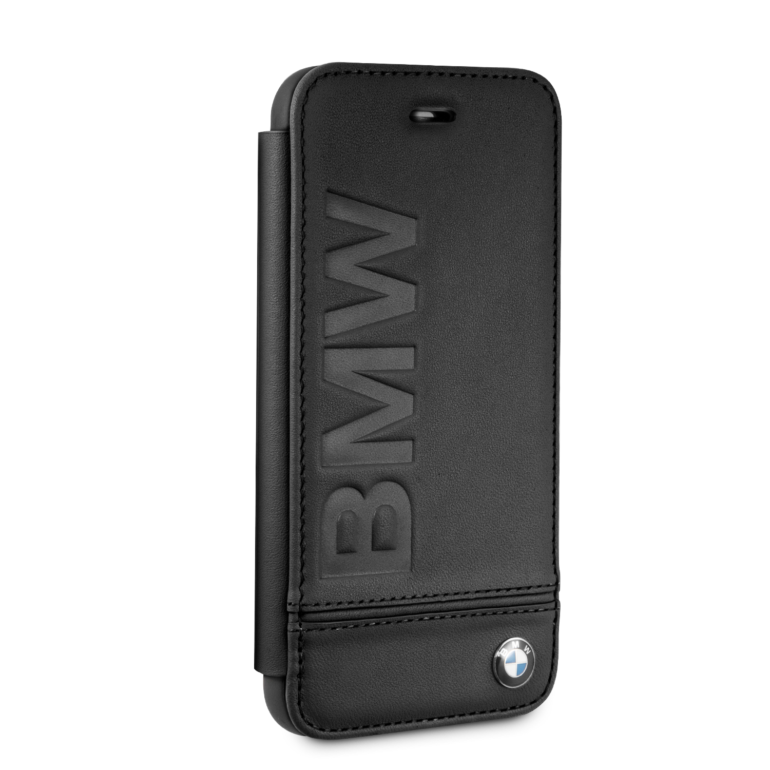 CARCASA BOOK BMW P/IPHONE 7/8 CUERO PU NEGRO BMFLBKI8LLSB-5