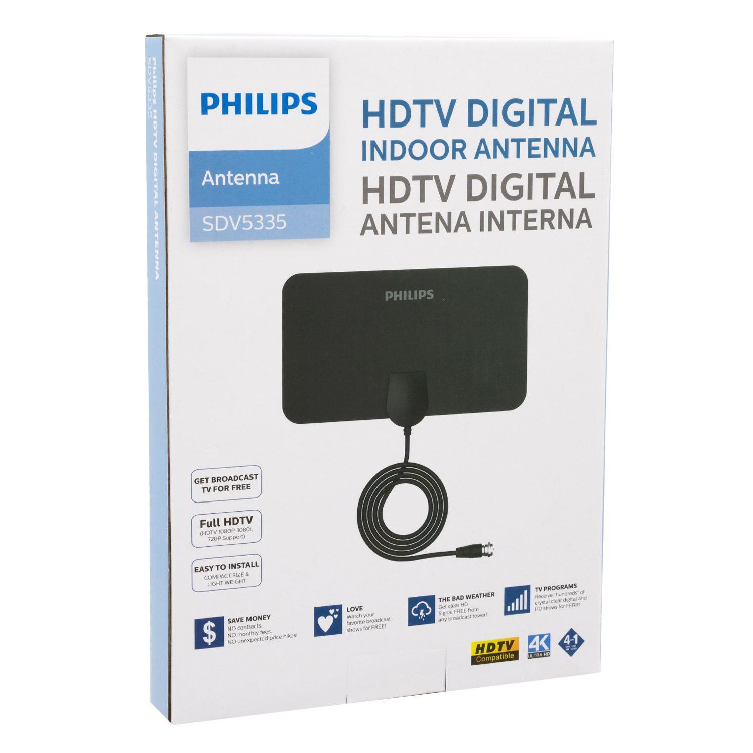Antena HDTV Interior Plana 120x210mm – Señal Digital HD-4