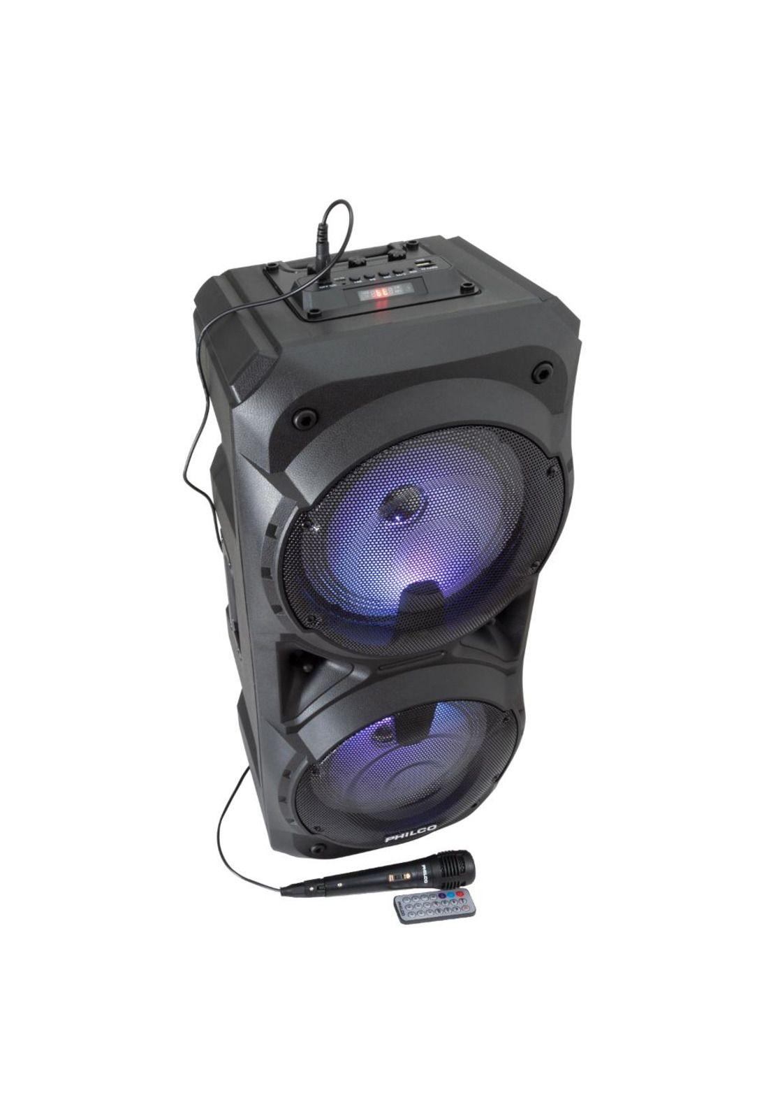 PARLANTE KARAOKE BT DOBLE 8 PULGADAS 761BK PHILCO-0