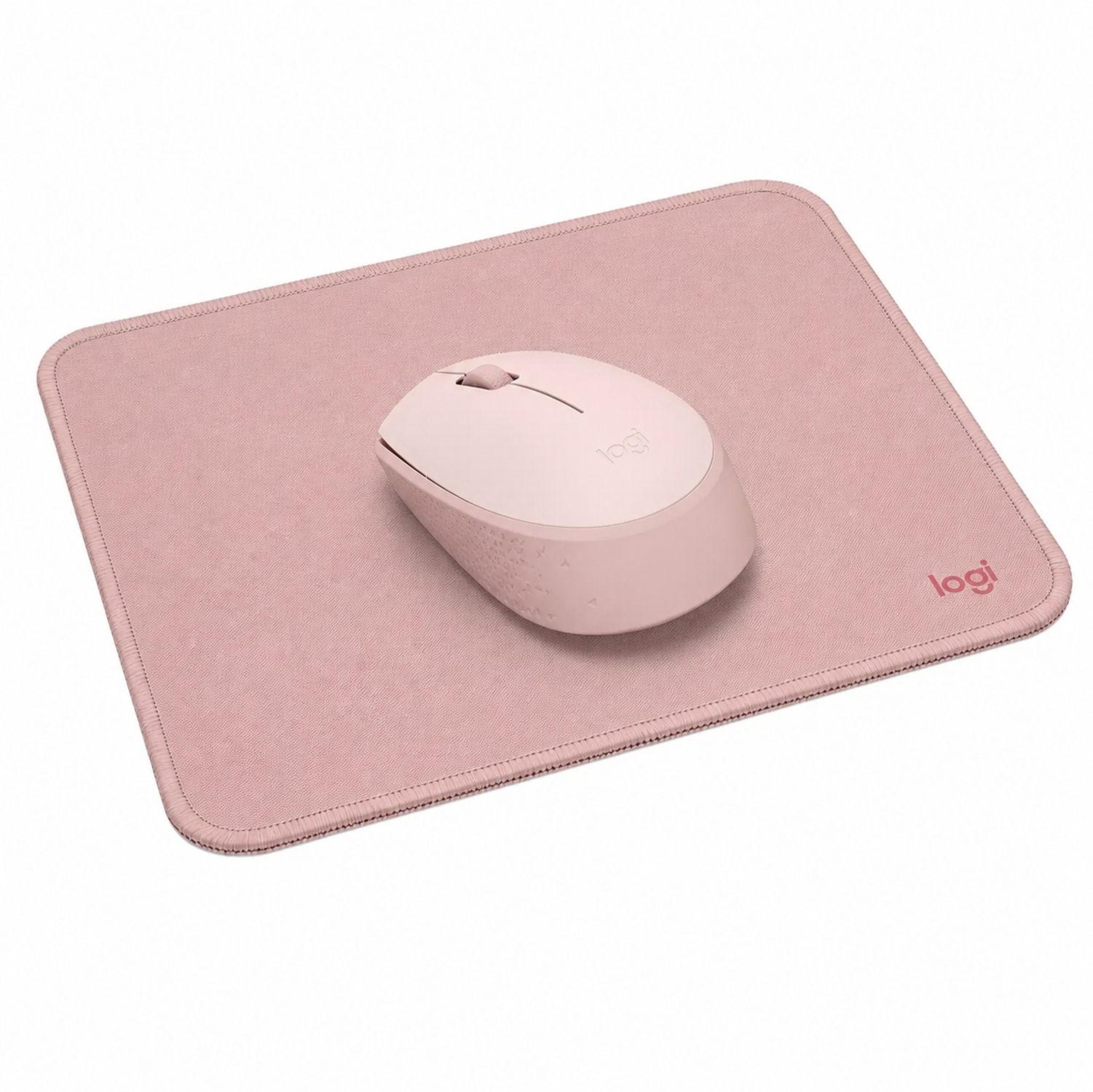 Kit Mouse M170 Inalámbrico Rosa + Mousepad Studio-3