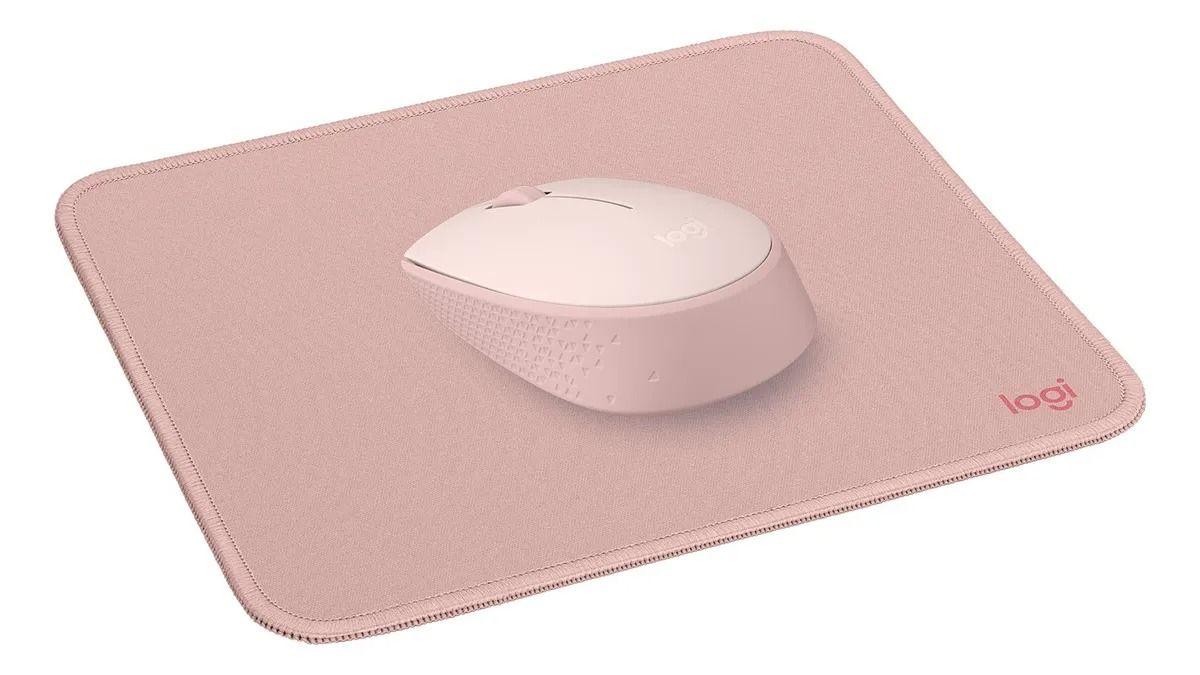 Kit Mouse M170 Inalámbrico Rosa + Mousepad Studio-4