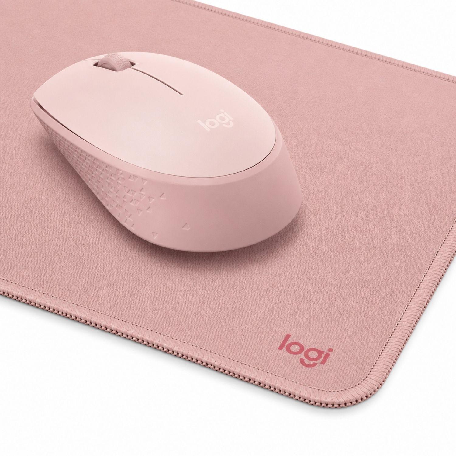 Kit Mouse M170 Inalámbrico Rosa + Mousepad Studio-5