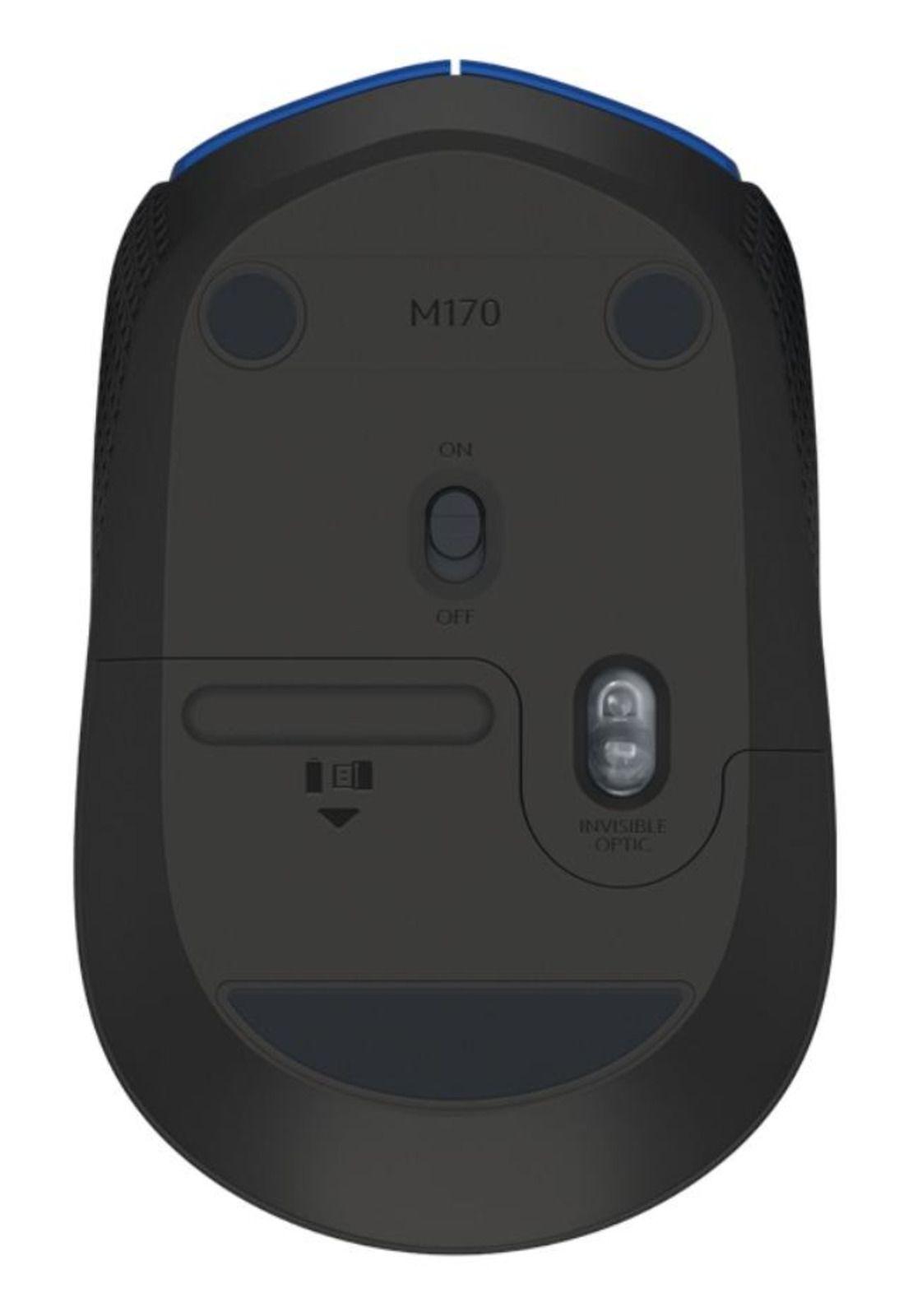 Mouse Inalámbrico Logitech M170 Azul Negro-3
