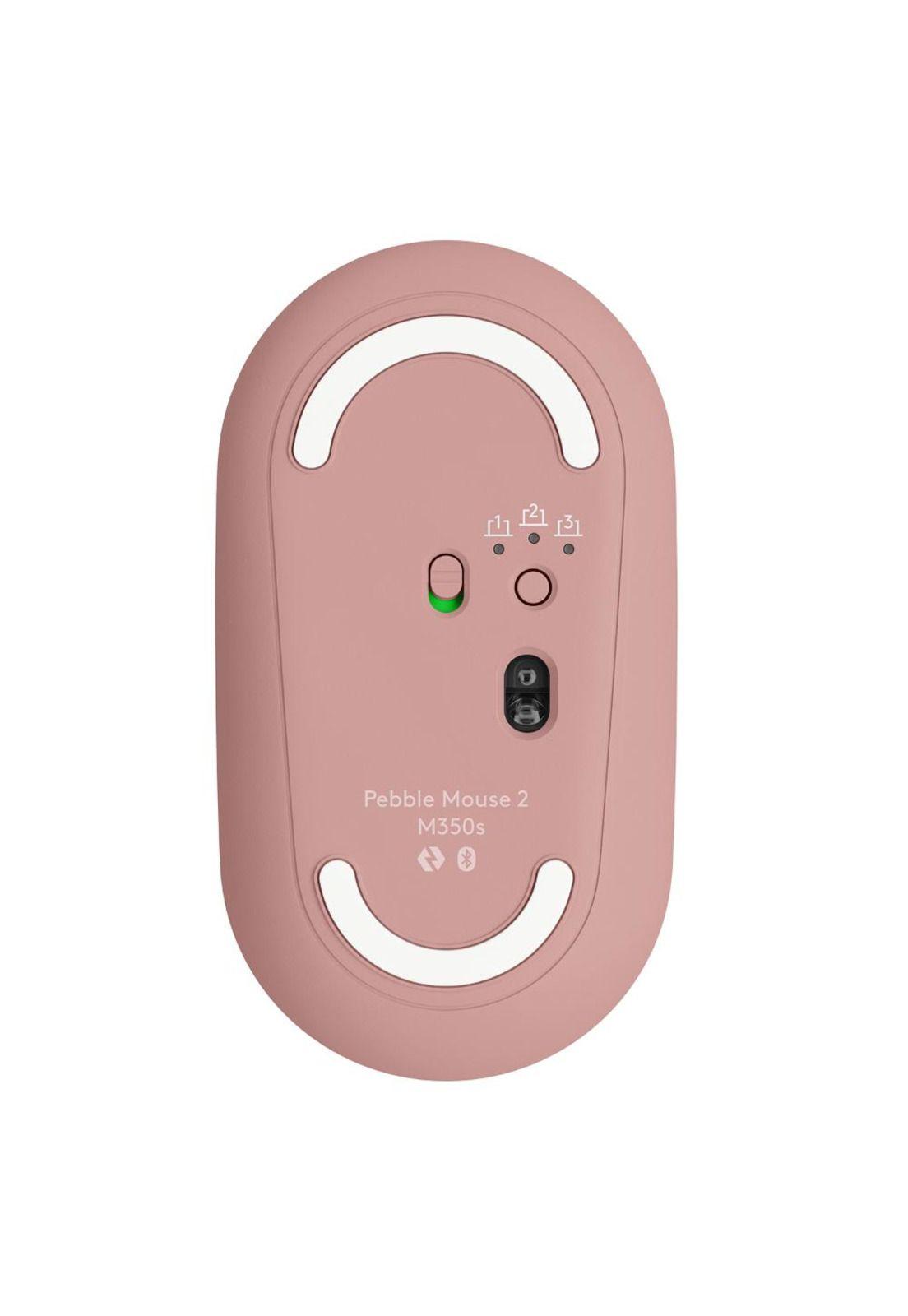 910-007048 MOUSE PEBBLE 2 M350S ROSADO-5