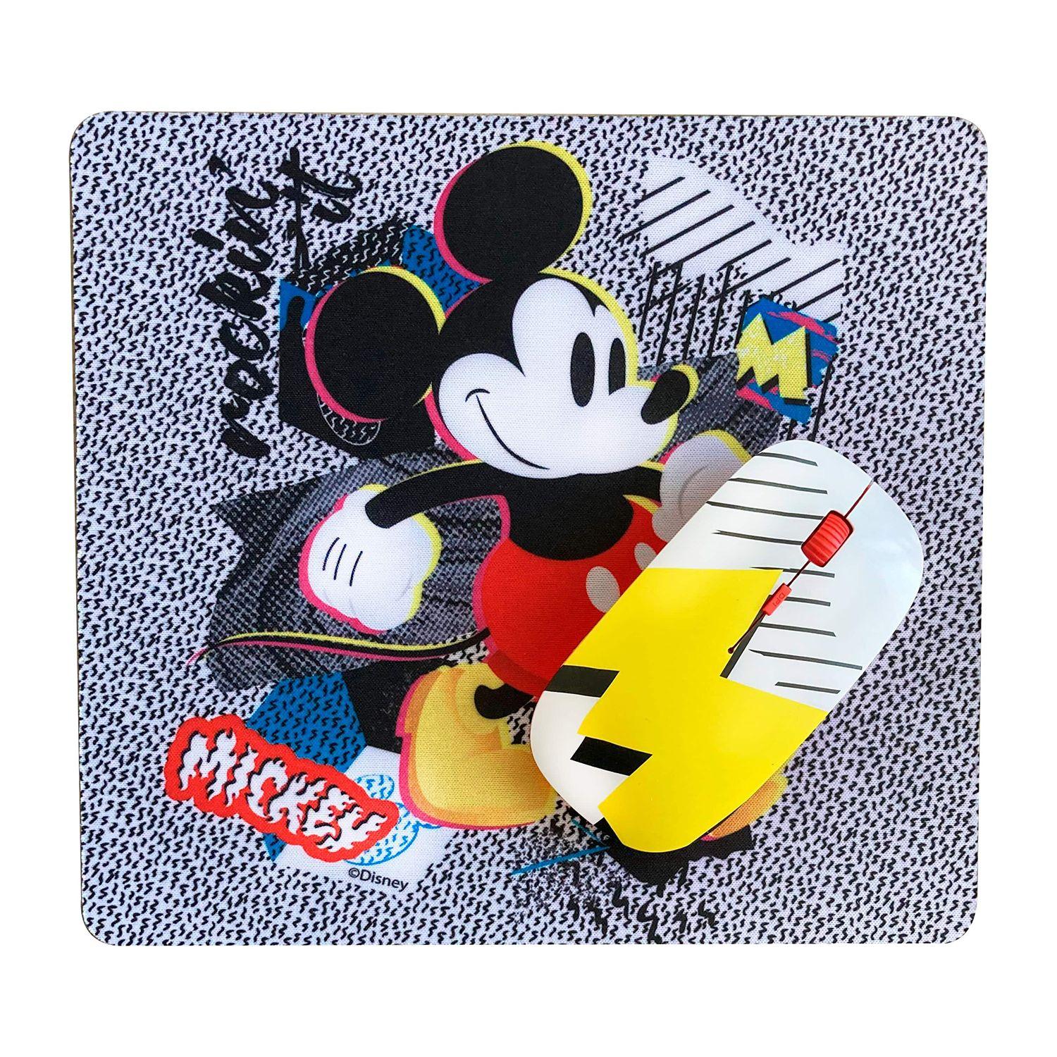 76411-NOC KIT MOUSE INALAMBRICO Y MOUSE PAD MICKEY 1-2