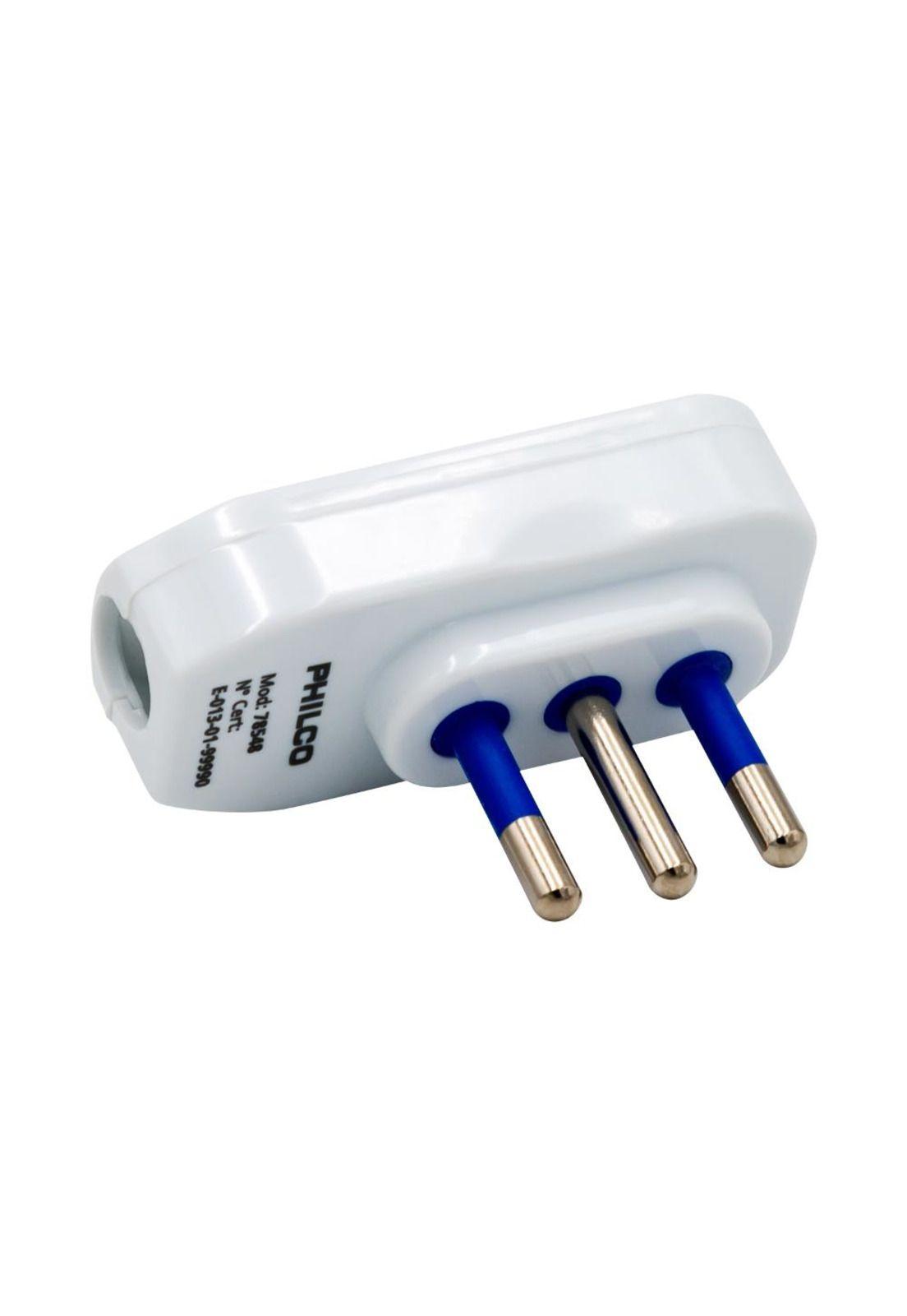 ENCHUFE MACHO HORIZONTAL 2P + T 78548 BLANCO PHILCO-2