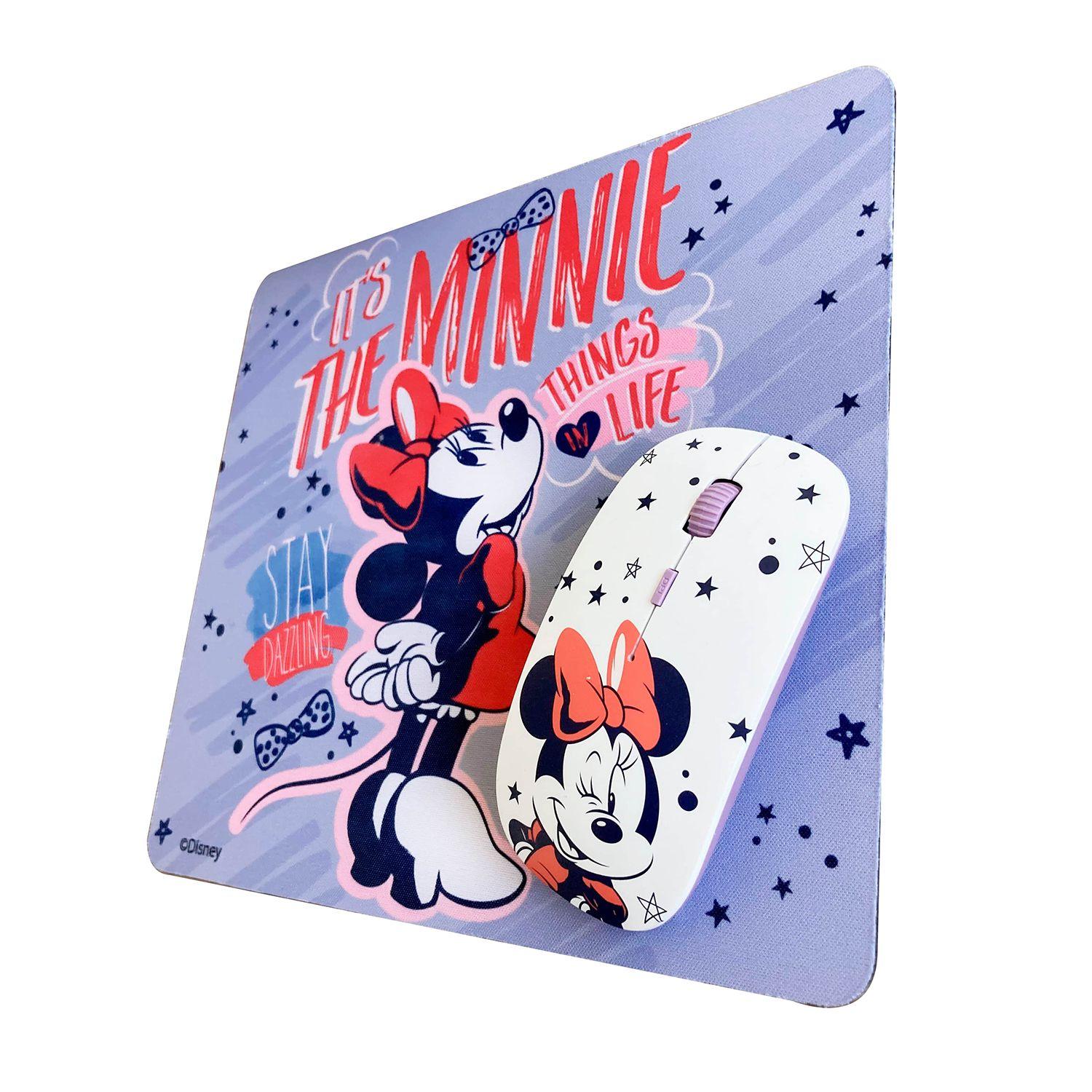 76410N-NOC KIT MOUSE INALAMBRICO Y MOUSE PAD MINNIE 2-4