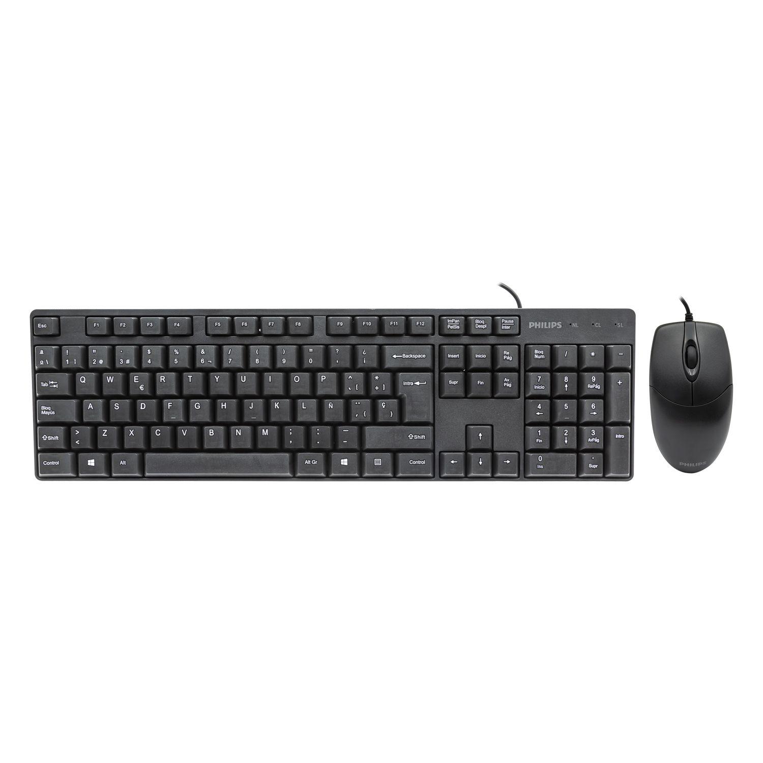 Combo teclado mouse alámbrico Philips SPT6254 Open Box-1