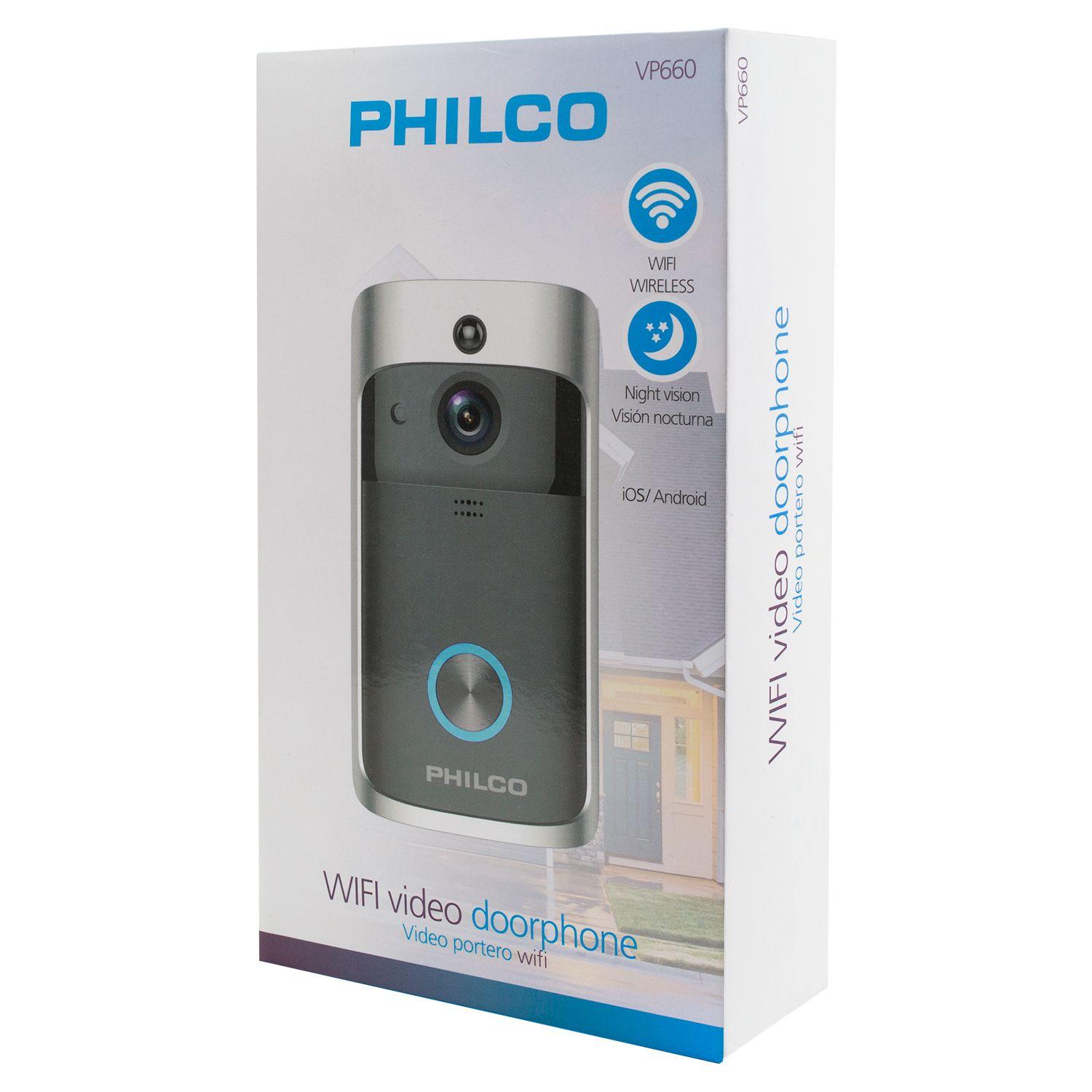 VIDEO PORTERO INALÁMBRICO WIFI VP660 PHILCO COLOR GRIS OSCURO Open box-3