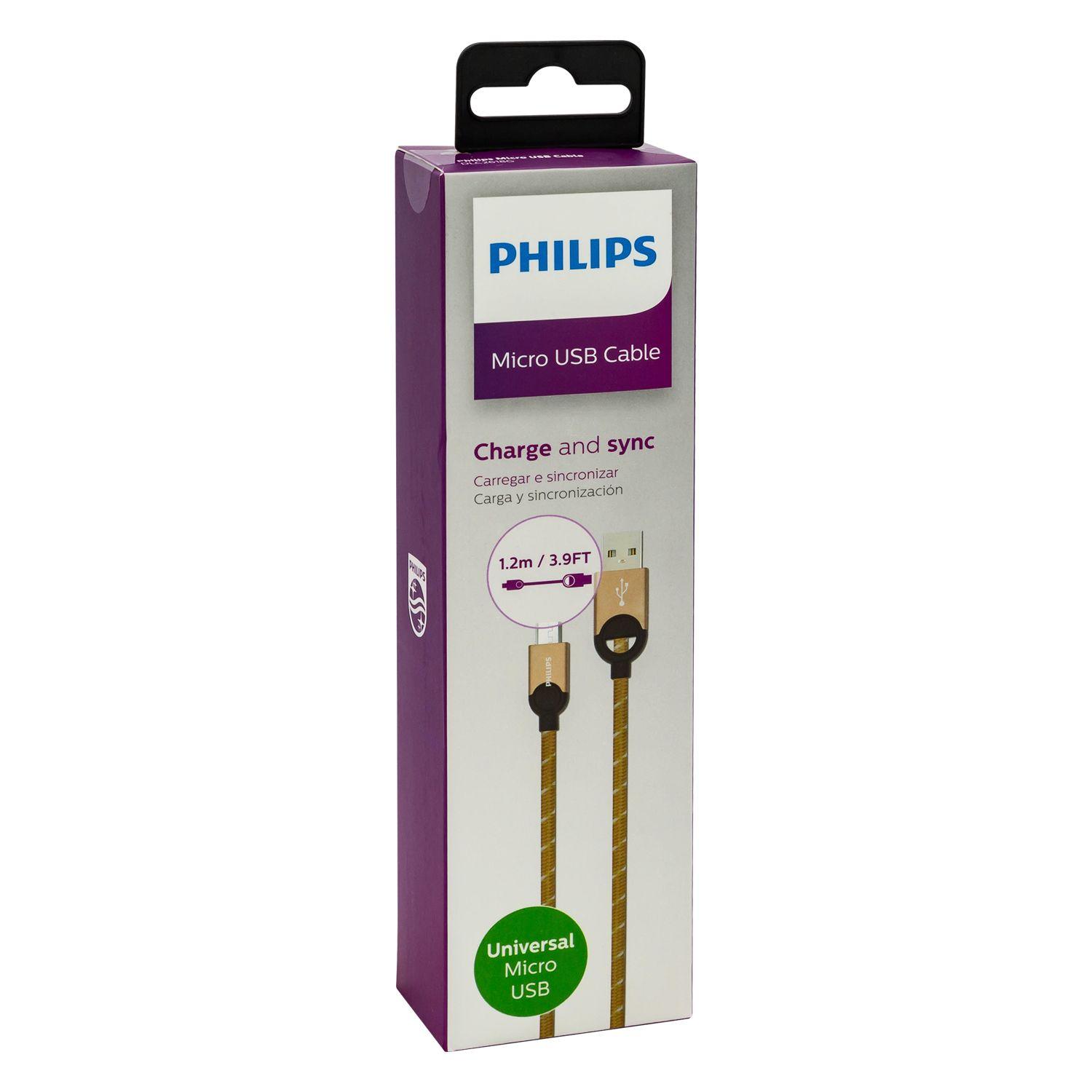 CABLE MICRO USB 1.2 MTS TRENZADO GOLD DLC2618G-3
