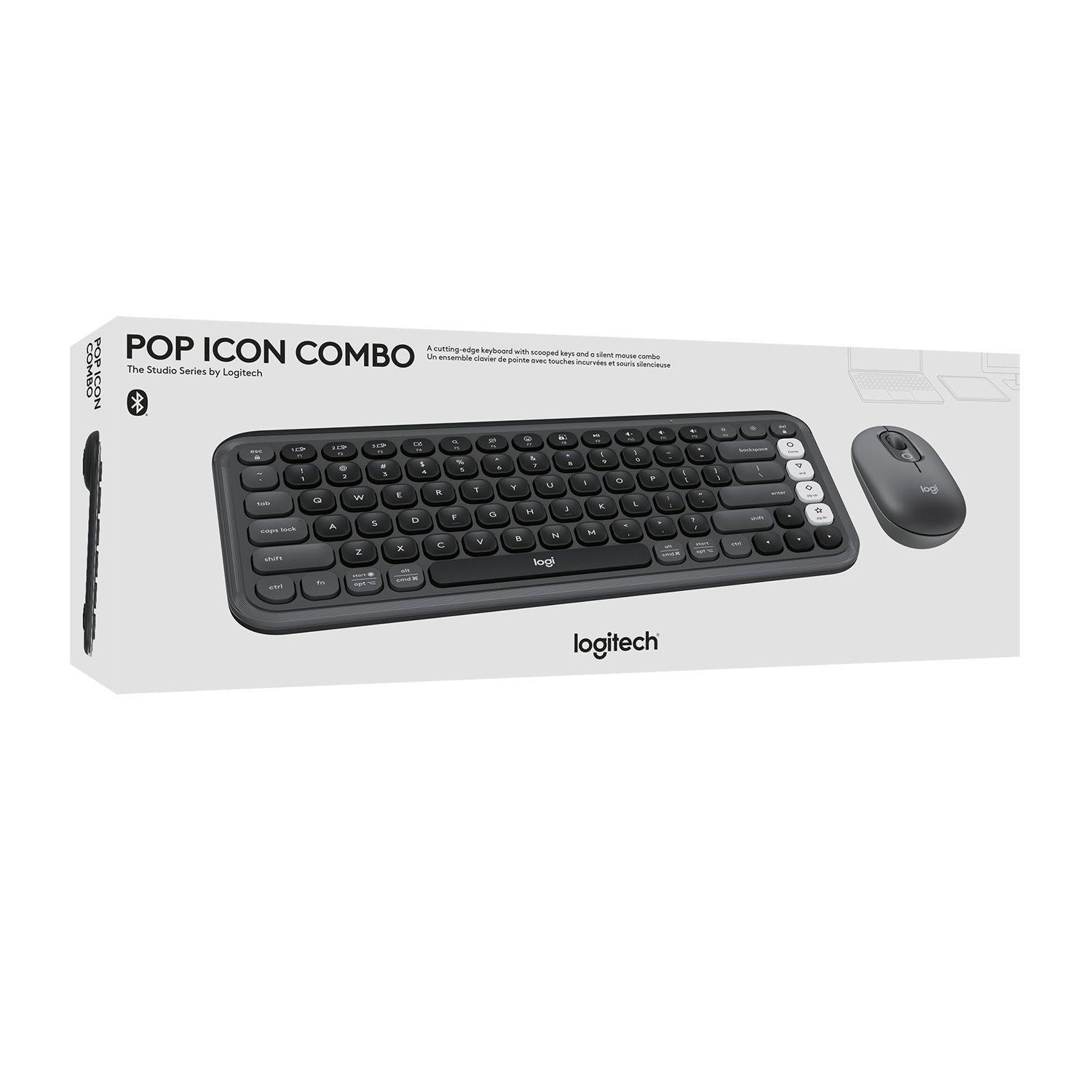 Kit Teclado Y Mouse Logitech Pop Icon, Español, Grafito-2