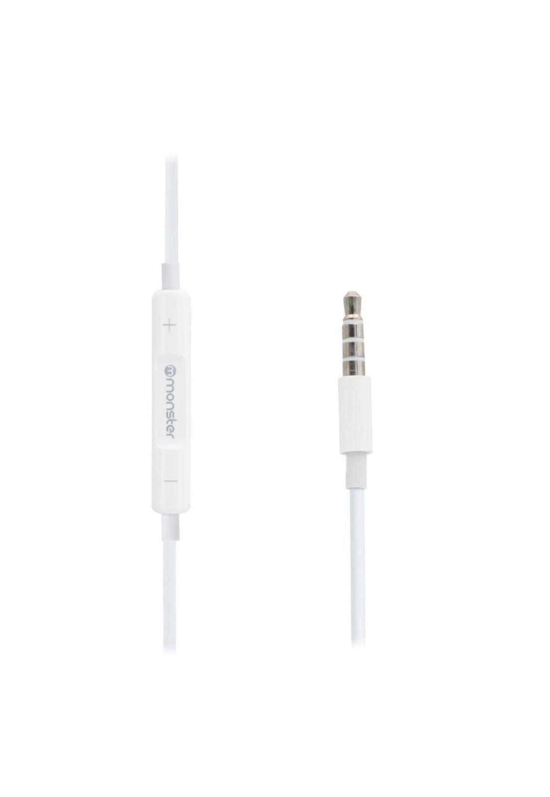M21WT AUDIF. MONSTER ALAMBRICO M/LIBRES 3.5MM BLANCO-2