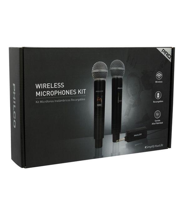 SET DE 2 MICRÓFONOS INALÁMBRICOS UHF Open box-0