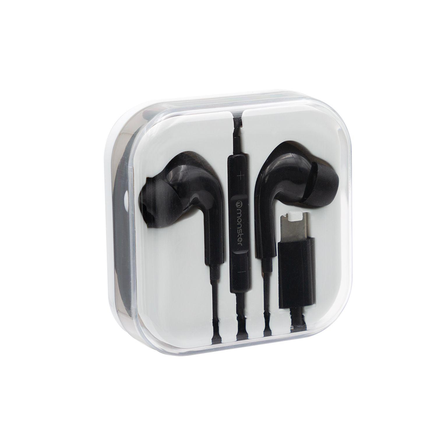 Audífono Monster C21BK USB-C negro Open Box-2