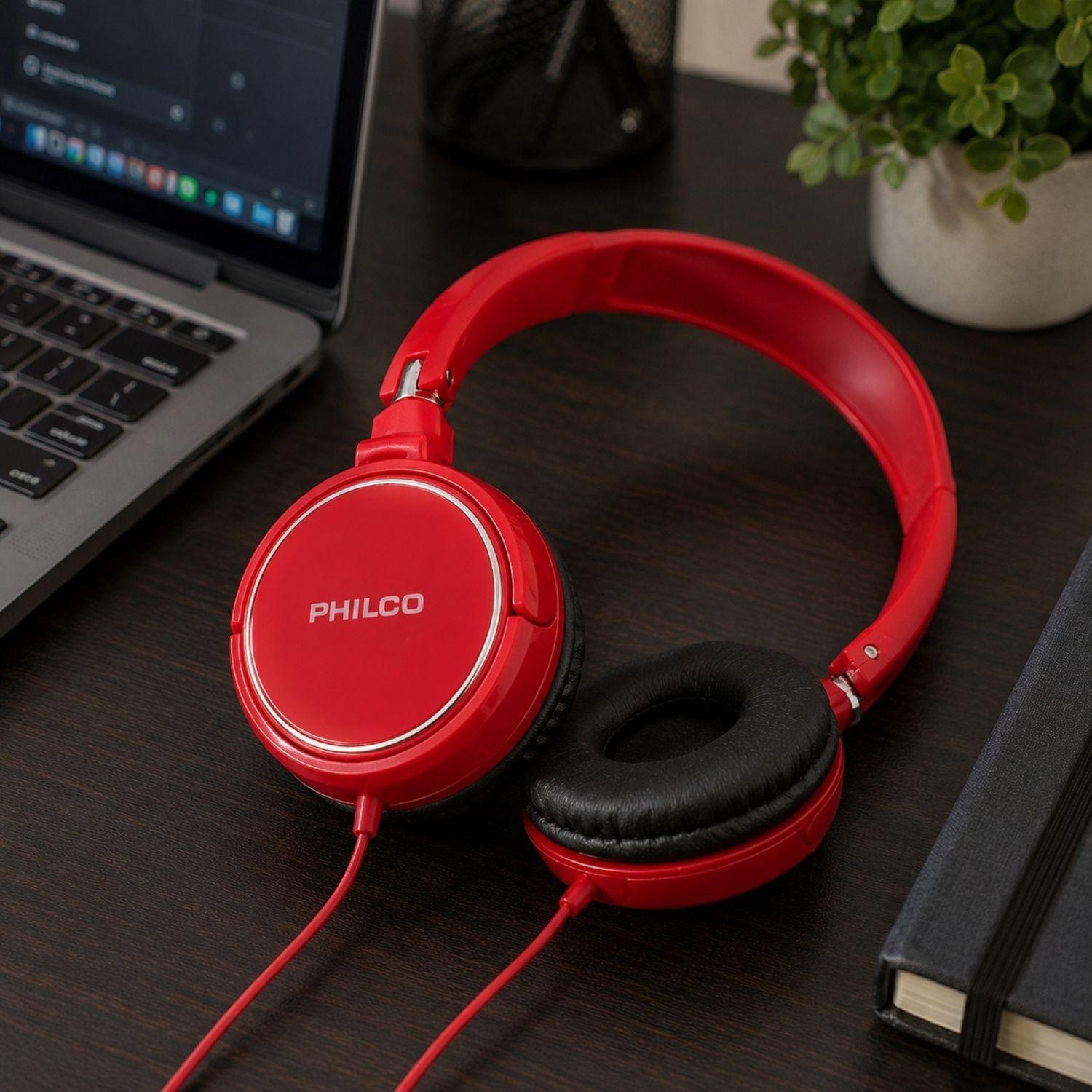 AUDIFONO CINTILLO PHILCO AUDIO ROJO-1