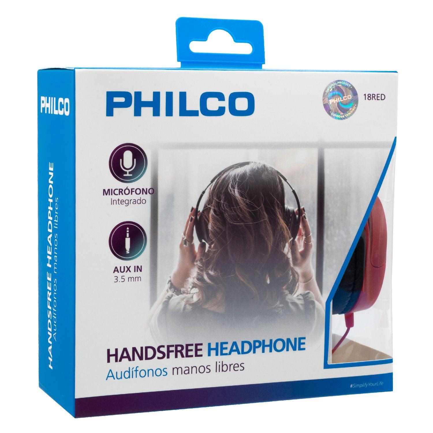 AUDIFONO CINTILLO PHILCO AUDIO ROJO-3