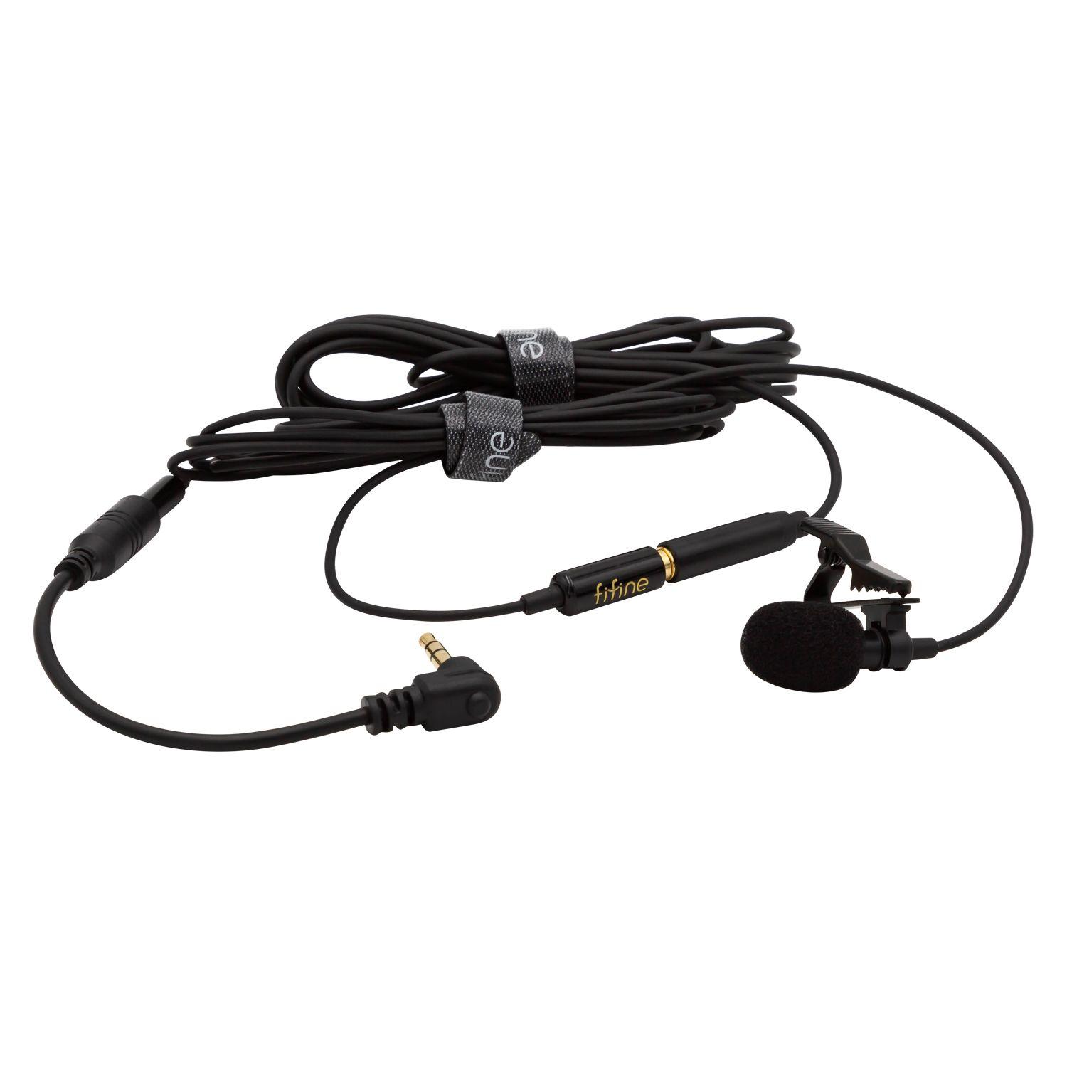 MICROFONO LAVALIER IPHONE/ANDROID FIFINE C2 Open box-5