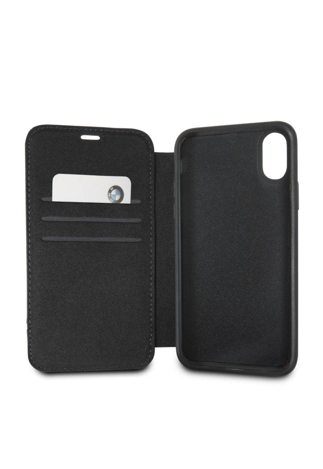 CARCASA BOOK BMW P/IPHONE X/XS NEGRO BMFLBKPXLLSB-2