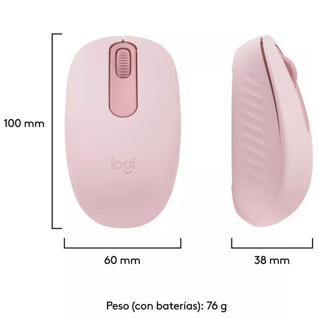 Mouse Inalámbrico Bluetooth Logitech M196 Rosa-2