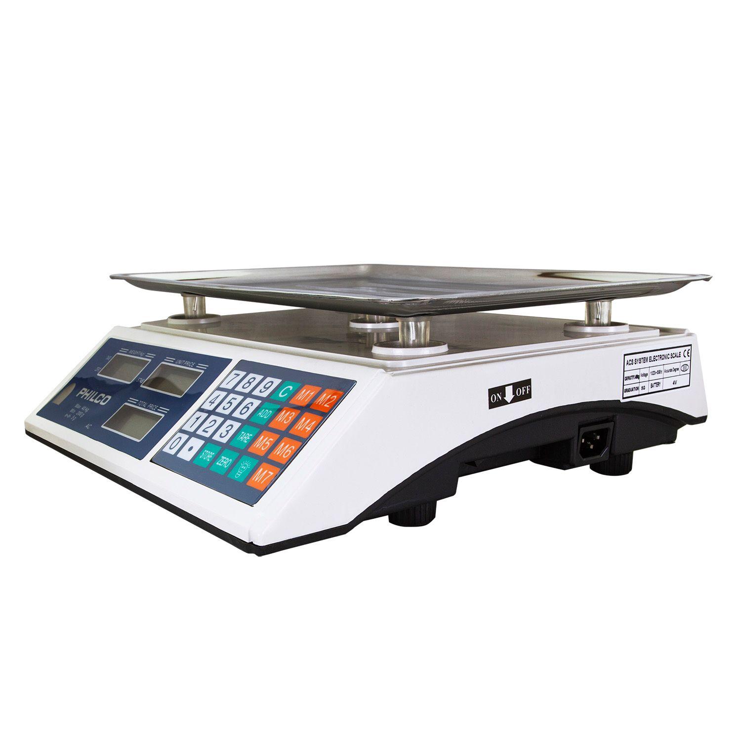 BALANZA DIGITAL 40 KG PHILCO ACERO INOX.-2