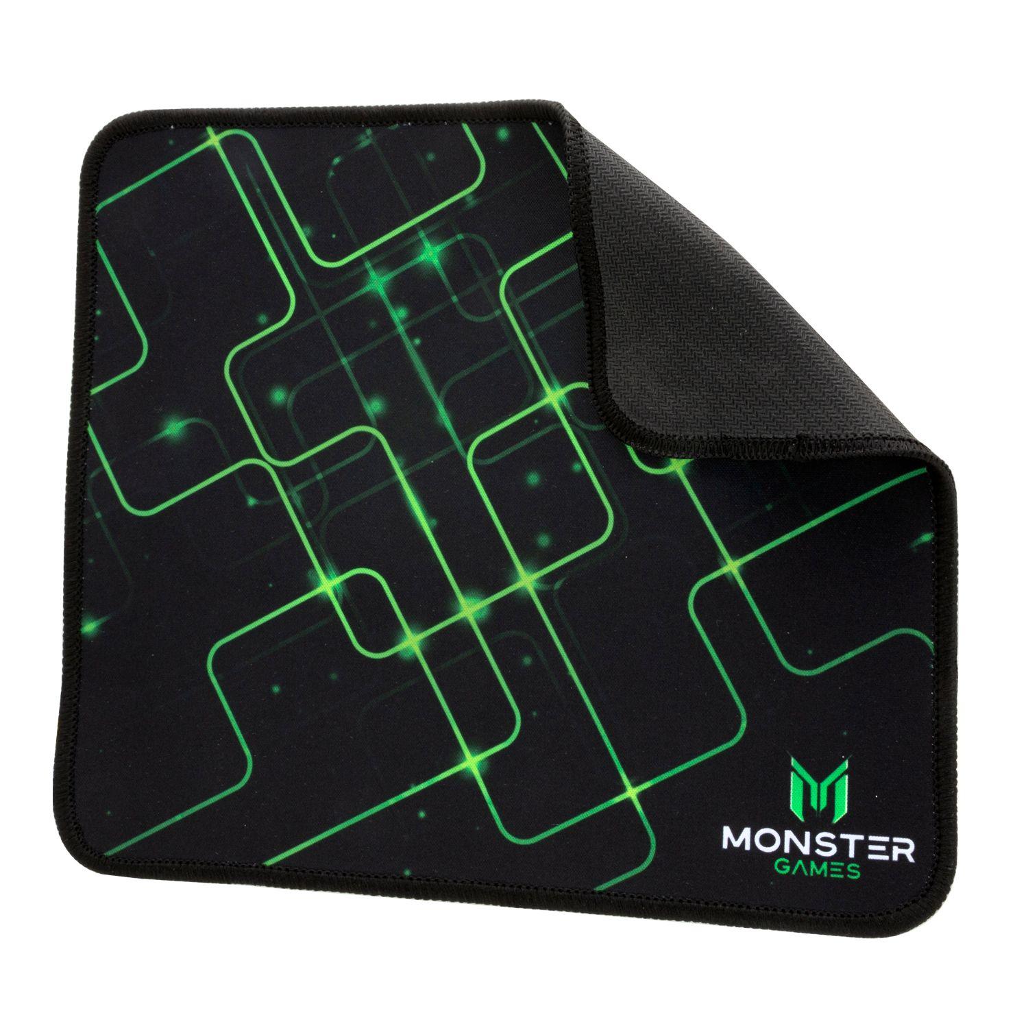 MOUSE PAD GAMER MONSTER GAMES START 23X20CM PA346 COLOR NEGRO Open box-3