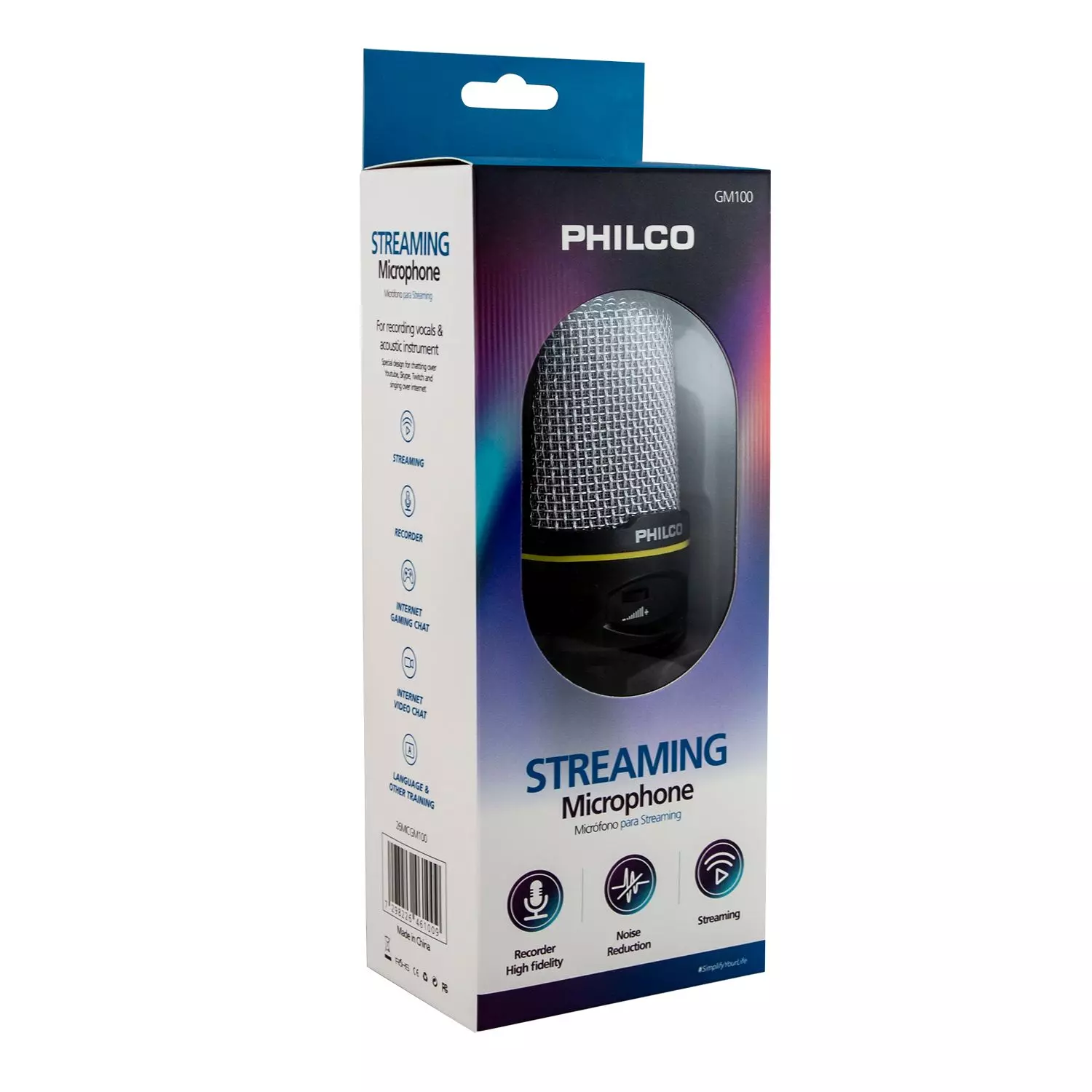 MICROFONO CONDENSADOR GAMER/STREAMER C/TRIPODE-2