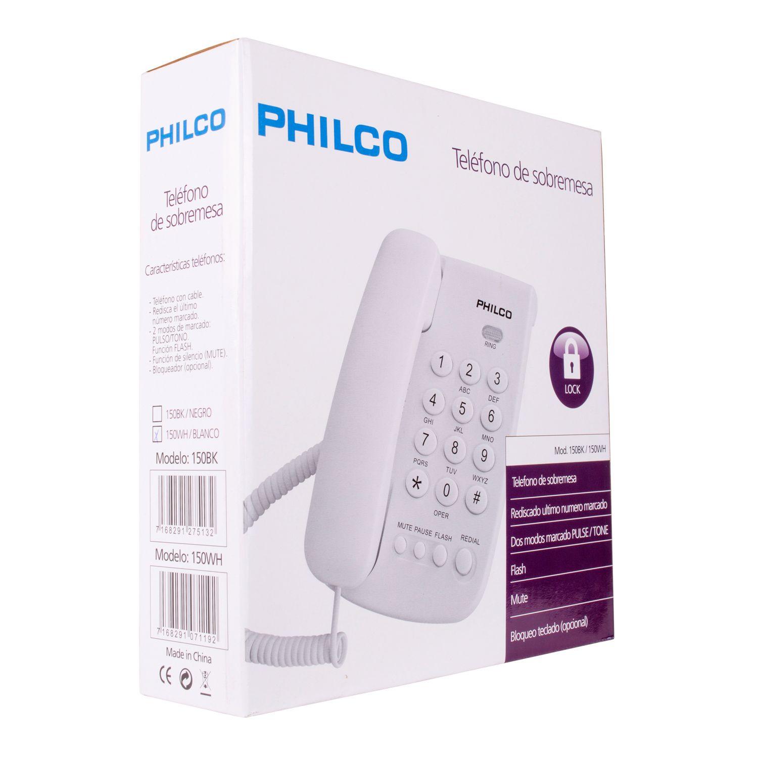 TELEFONO SOBREMESA PHILCO BLANCO-1